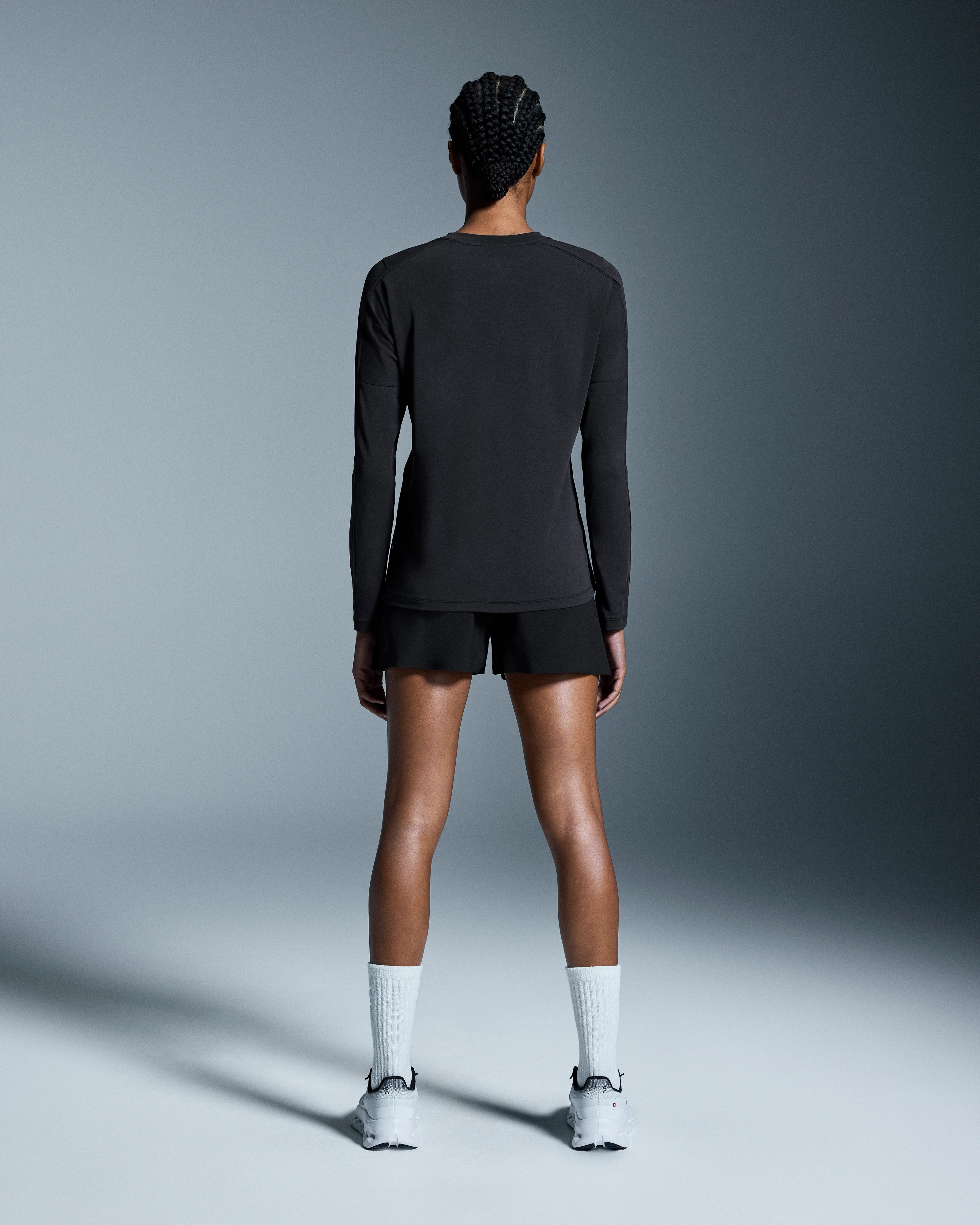 On Focus Long-T Black Femme Hauts et t-shirts