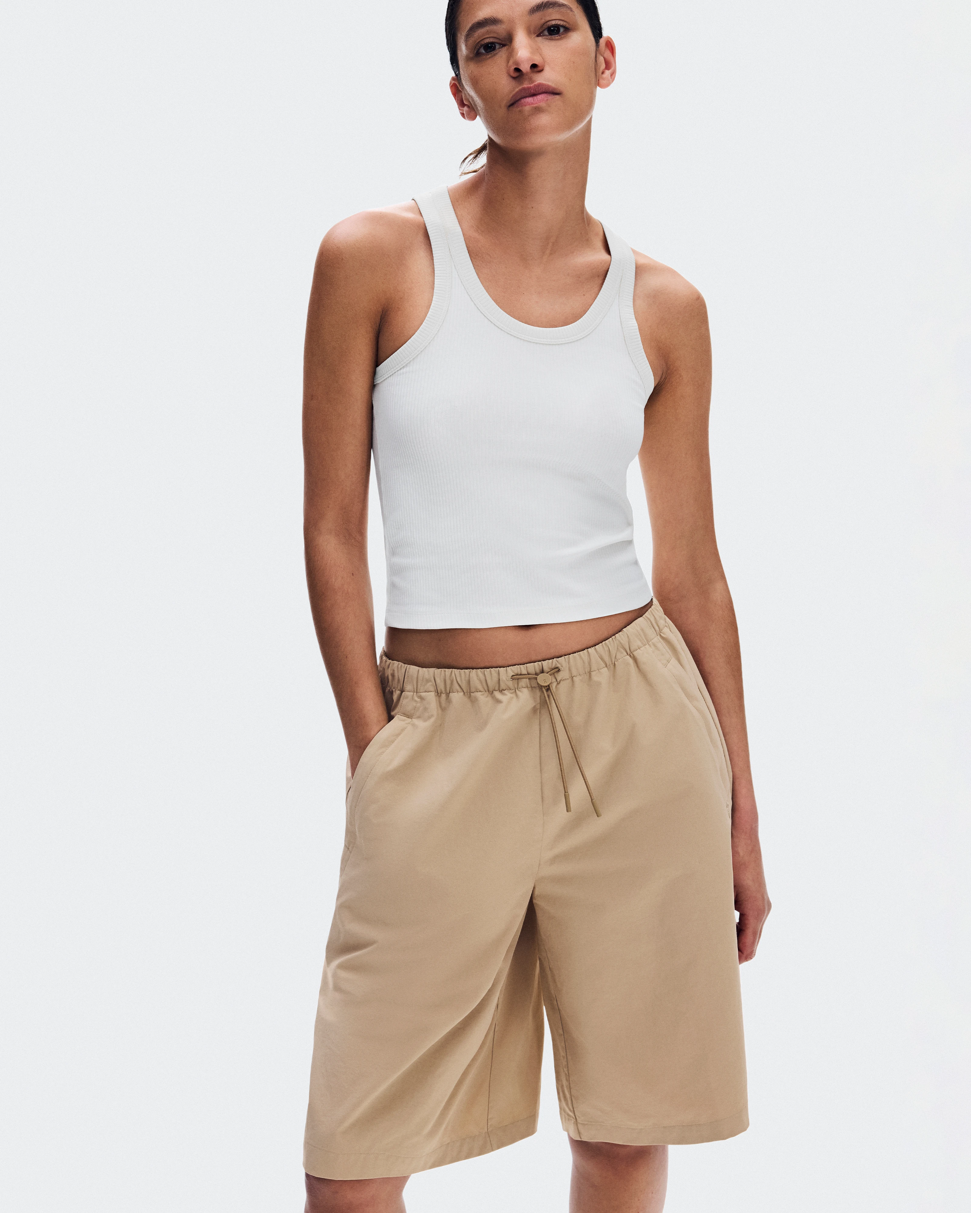 On All-Day Ribbed Tank Ivory Femme Hauts et t-shirts