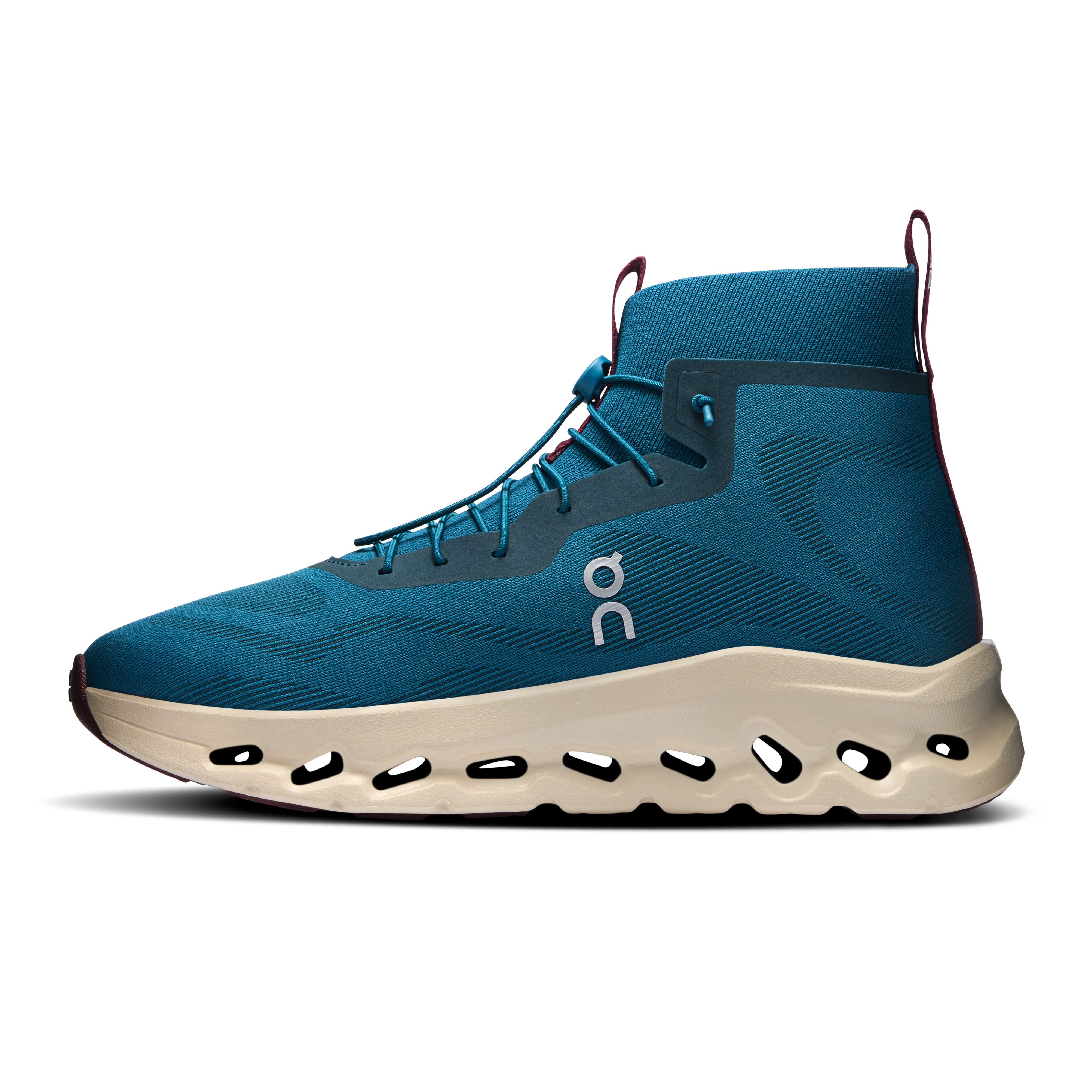 On Cloudtilt Hi LOEWE Teal & Oatmeal | Burgundy Homme Active Life Chaussures