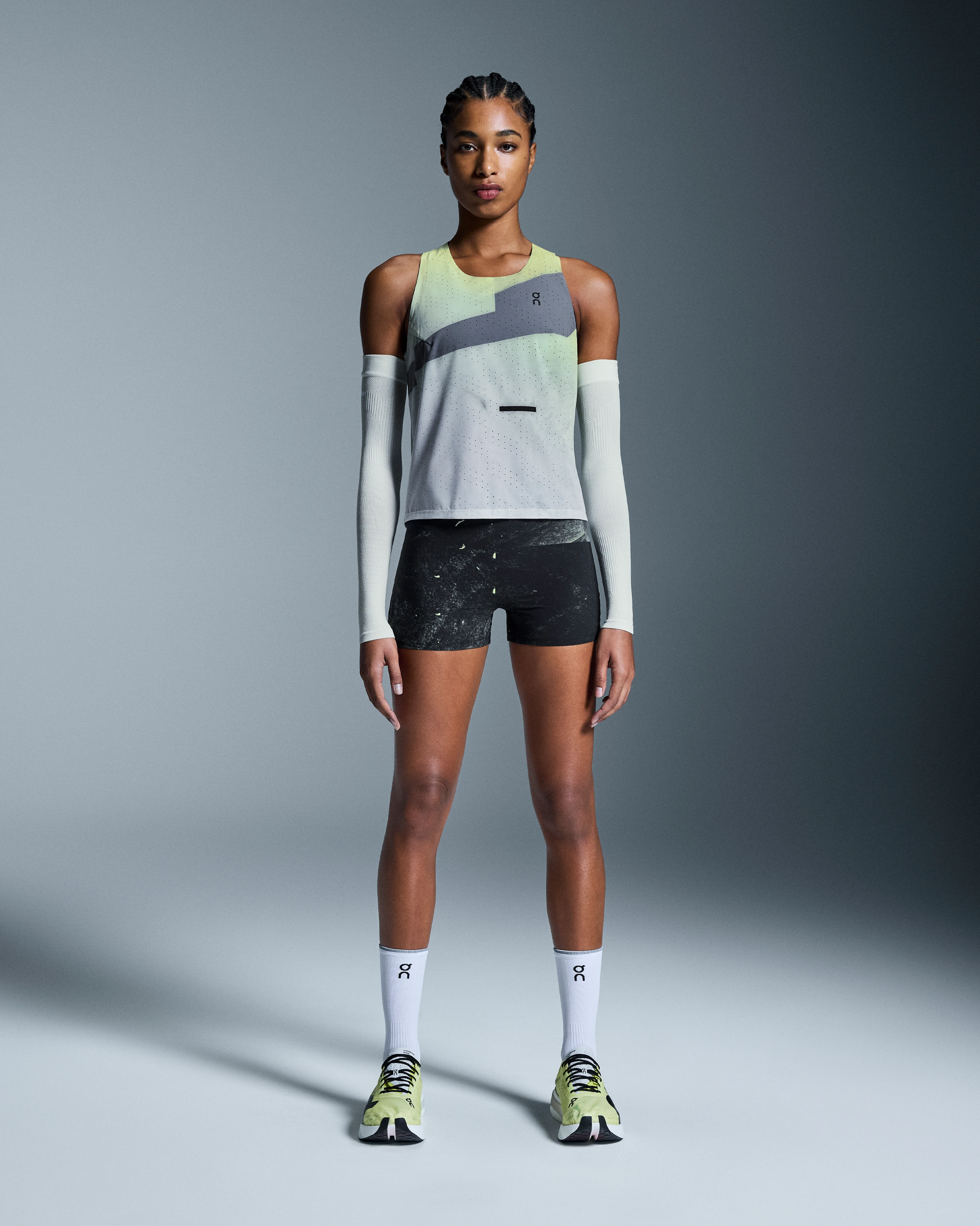 On Race Singlet Limelight & Glacier Femme Hauts et t-shirts