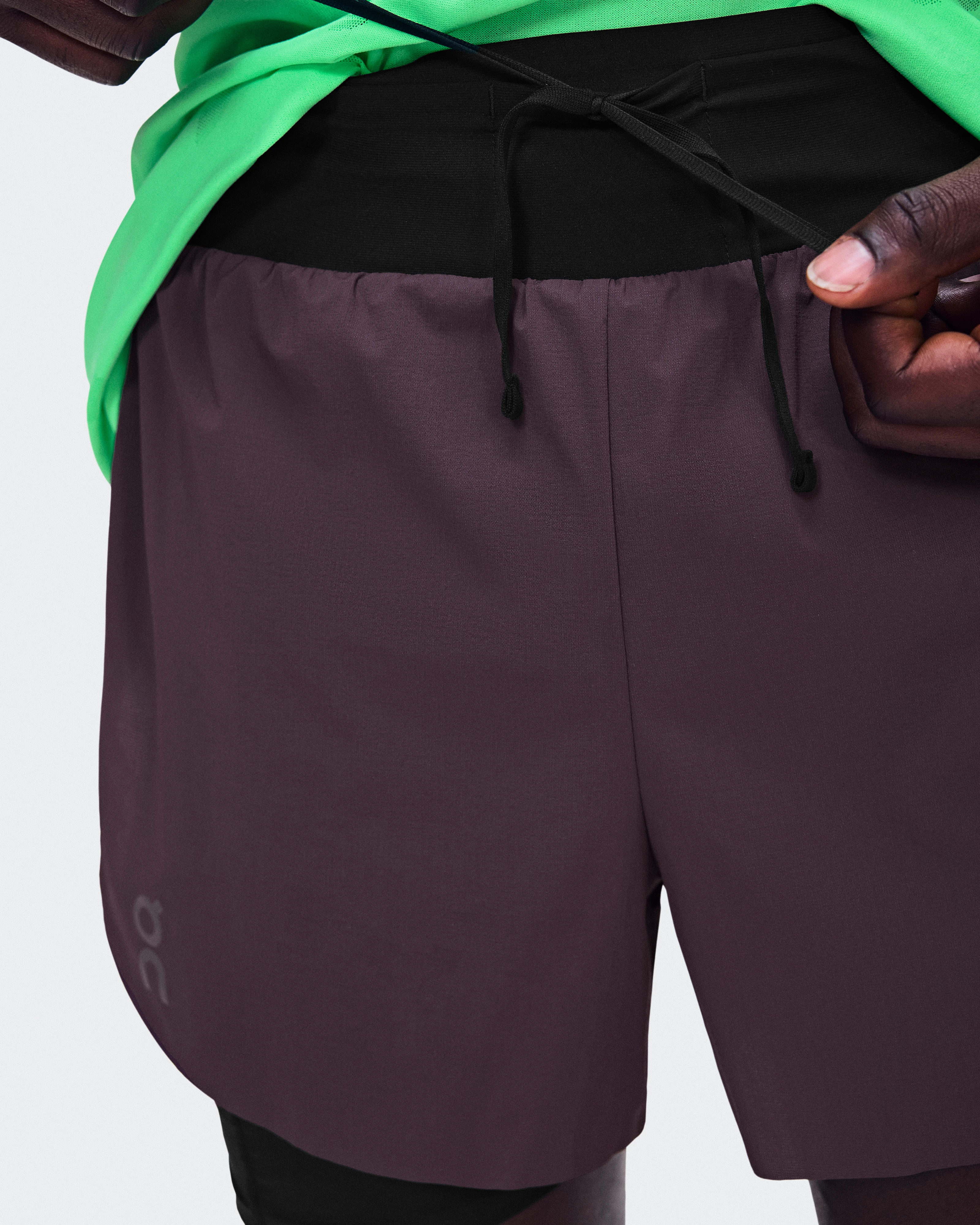 On Zero 2-in-1 Shorts Urchin & Black Homme Shorts