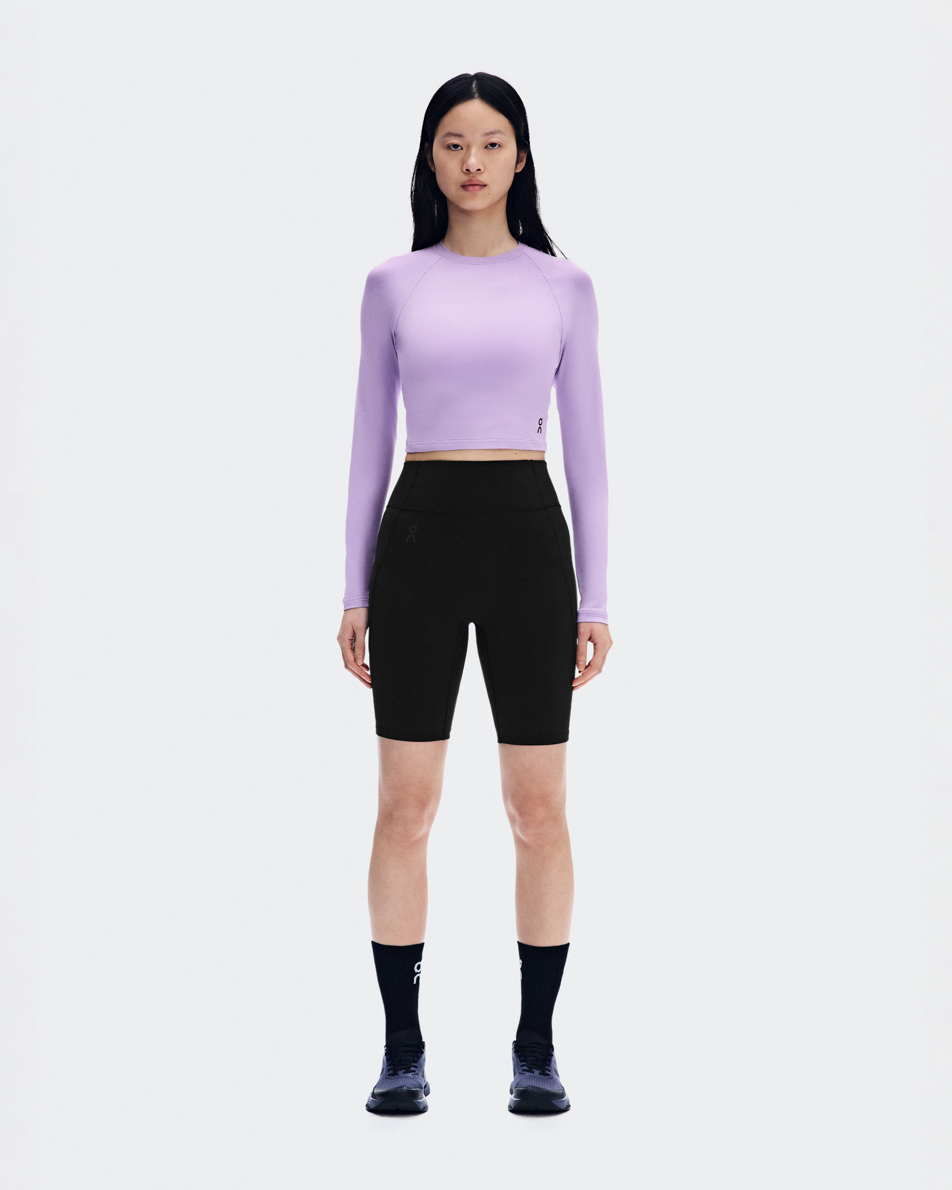 On Studio Long-T Crop Bloom Femme Hauts et t-shirts