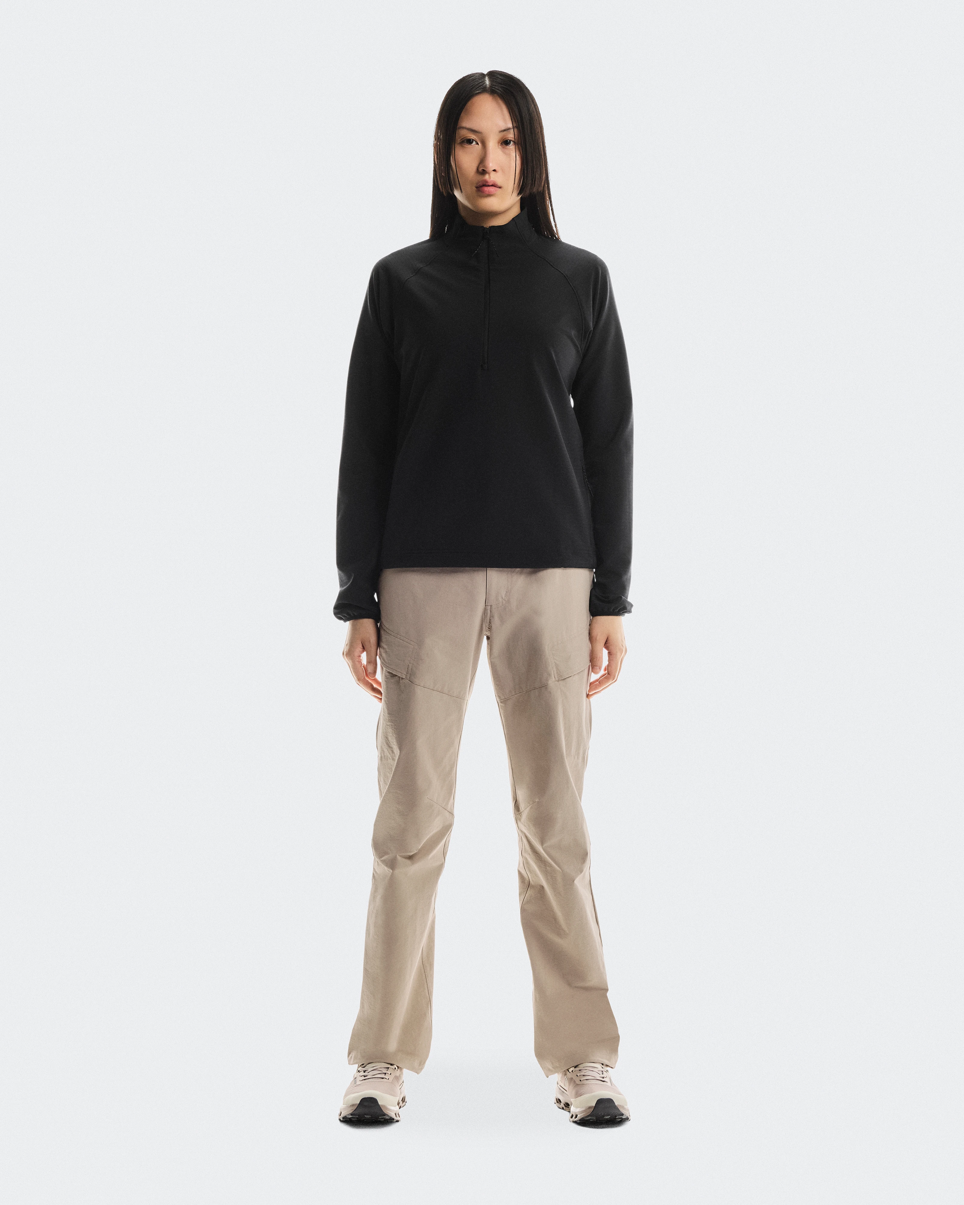 On Trek Quarterzip Black Femme Sweats à capuche et sweats