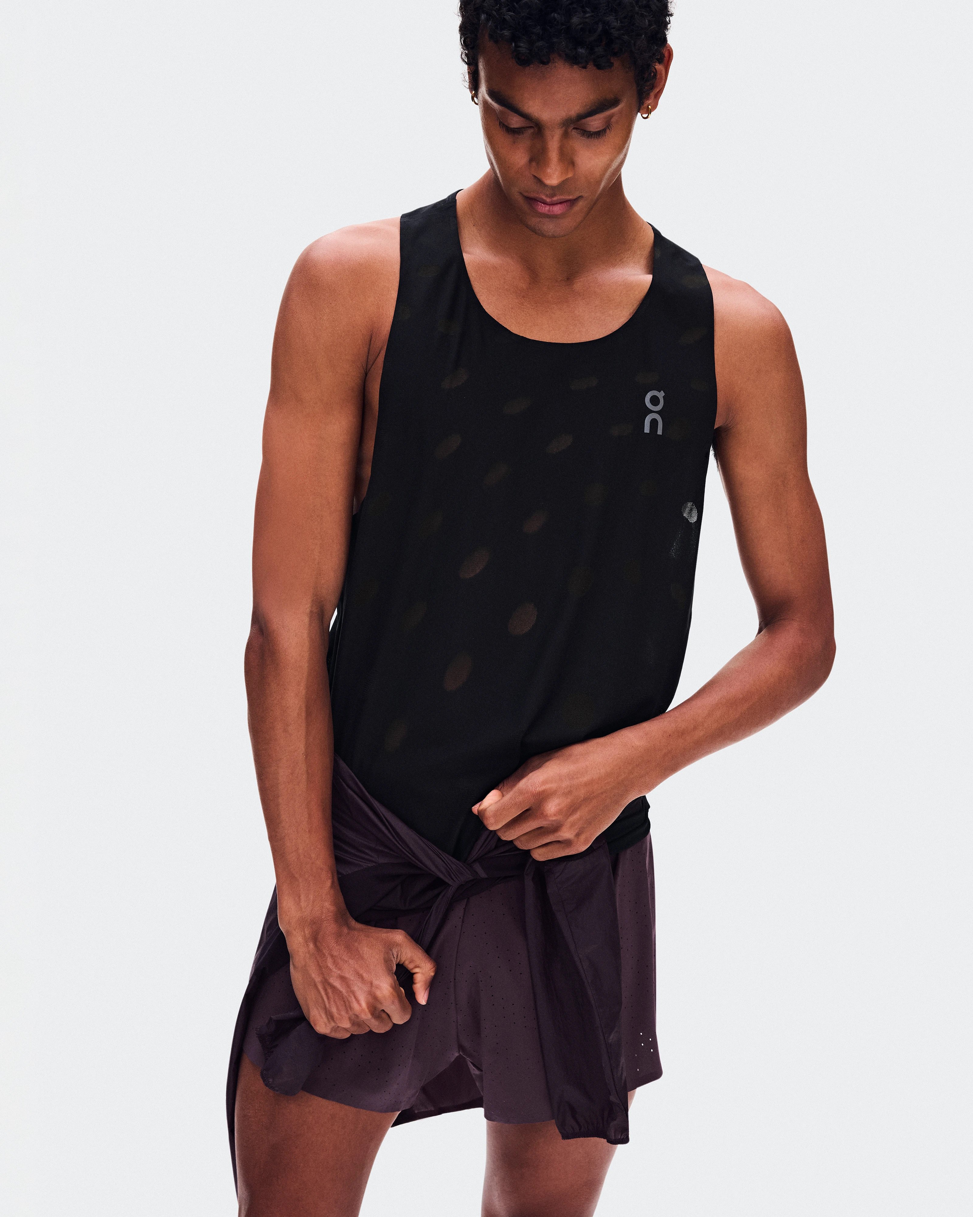 On Zero Tank Breathe Black Homme Hauts et t-shirts