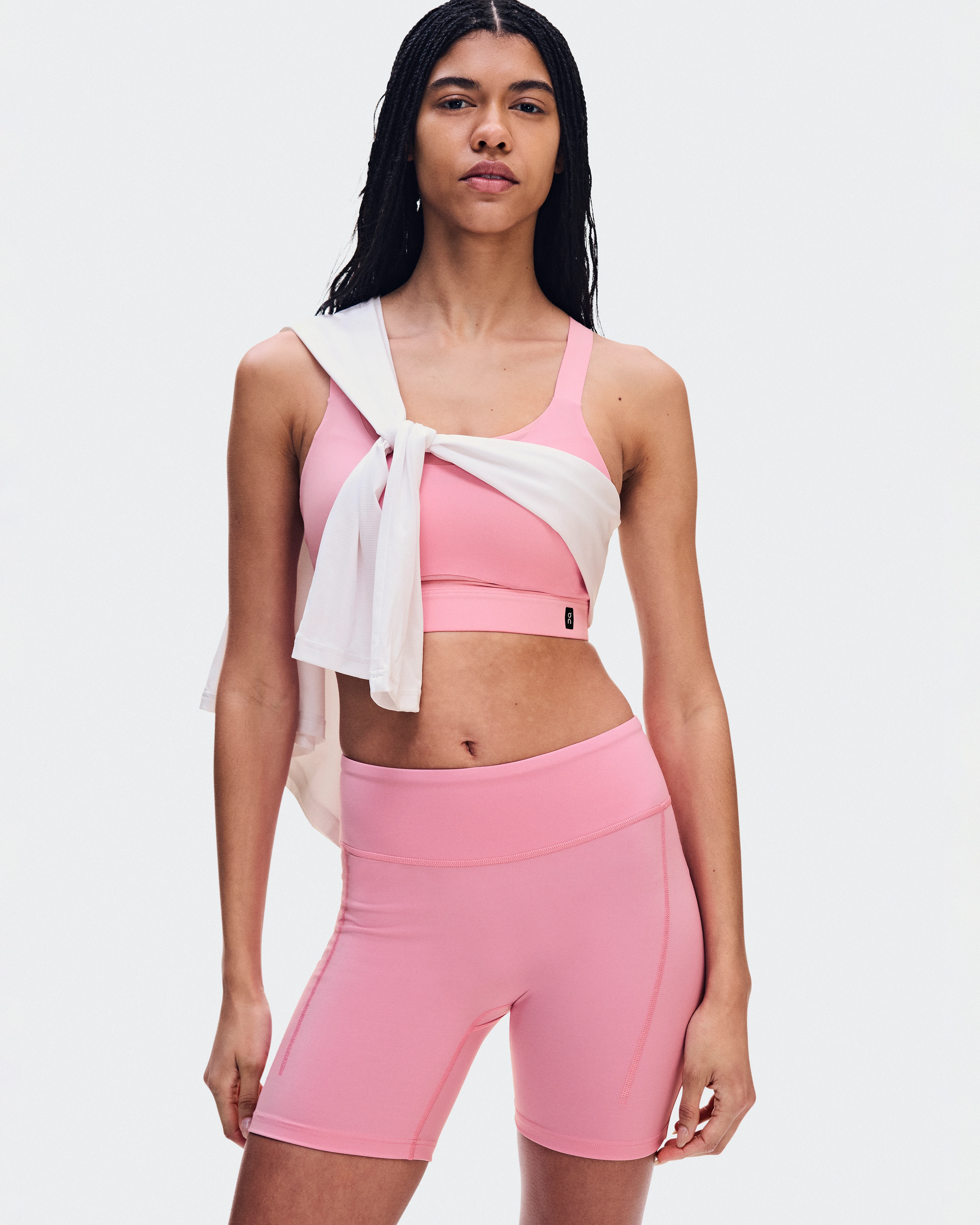 On Performance Tights Short Magnolia Femme Leggings