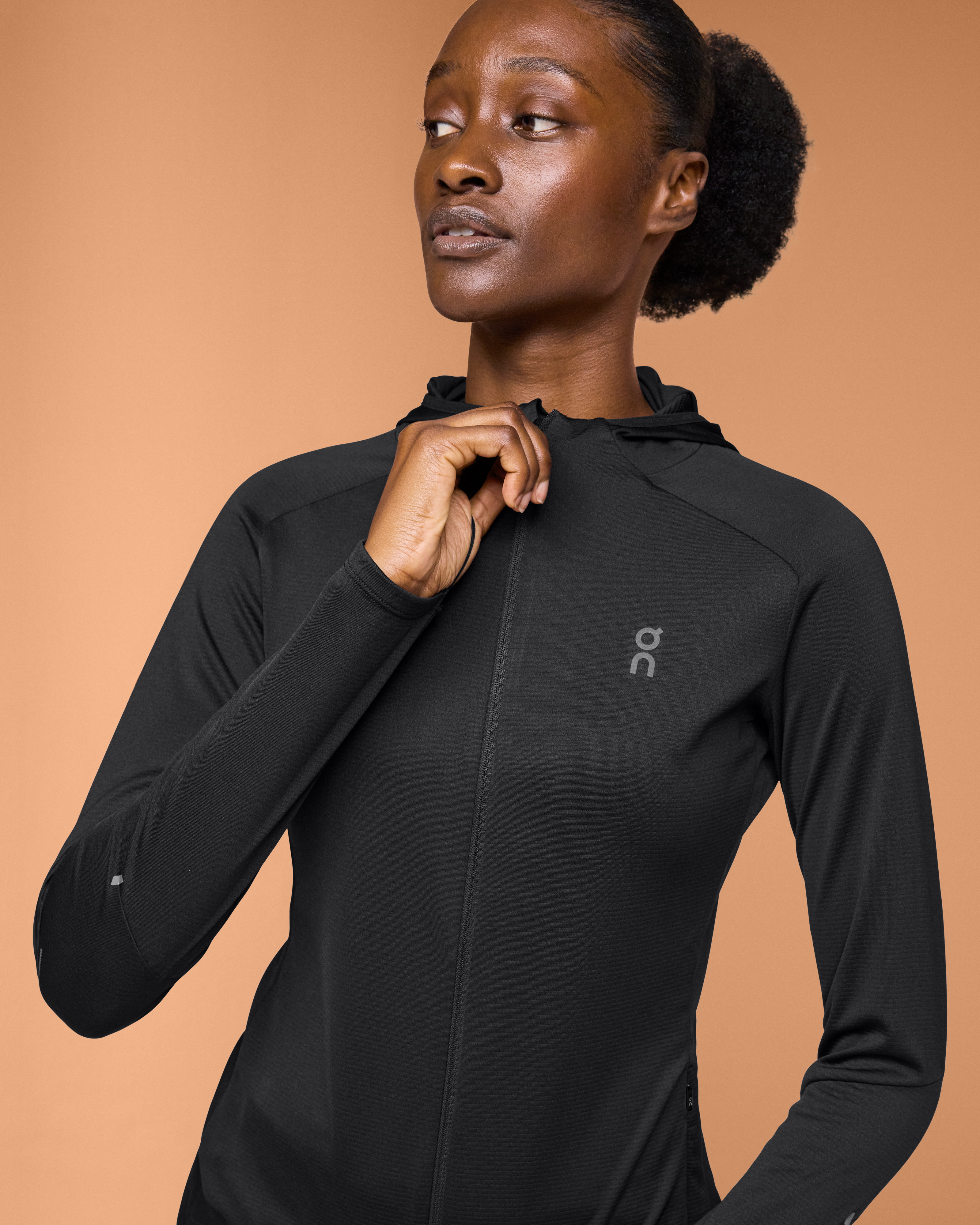 On Climate Zip Hoodie Black Femme Sweats à capuche et sweats