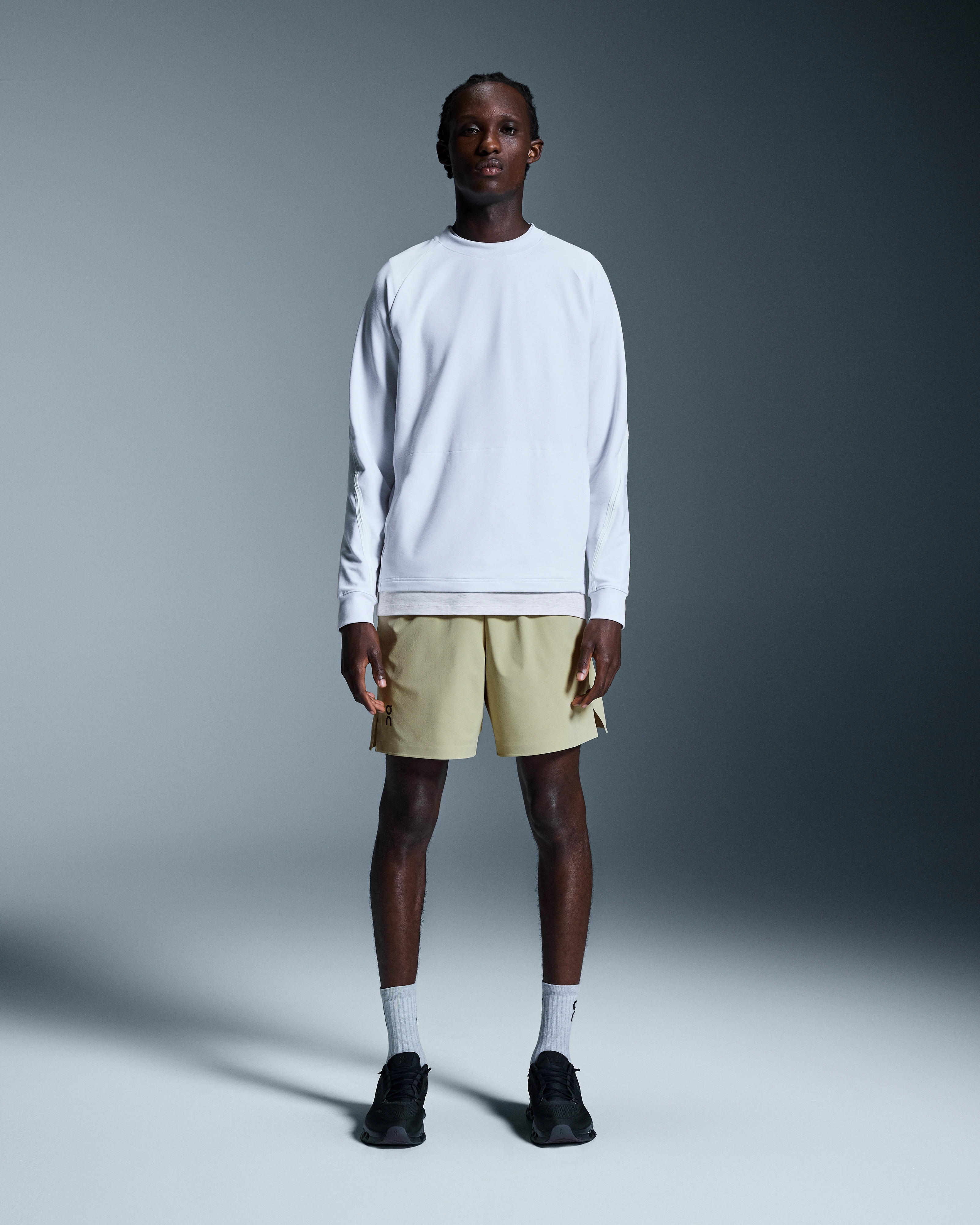On Studio Crew White Homme Sweats à capuche et sweats