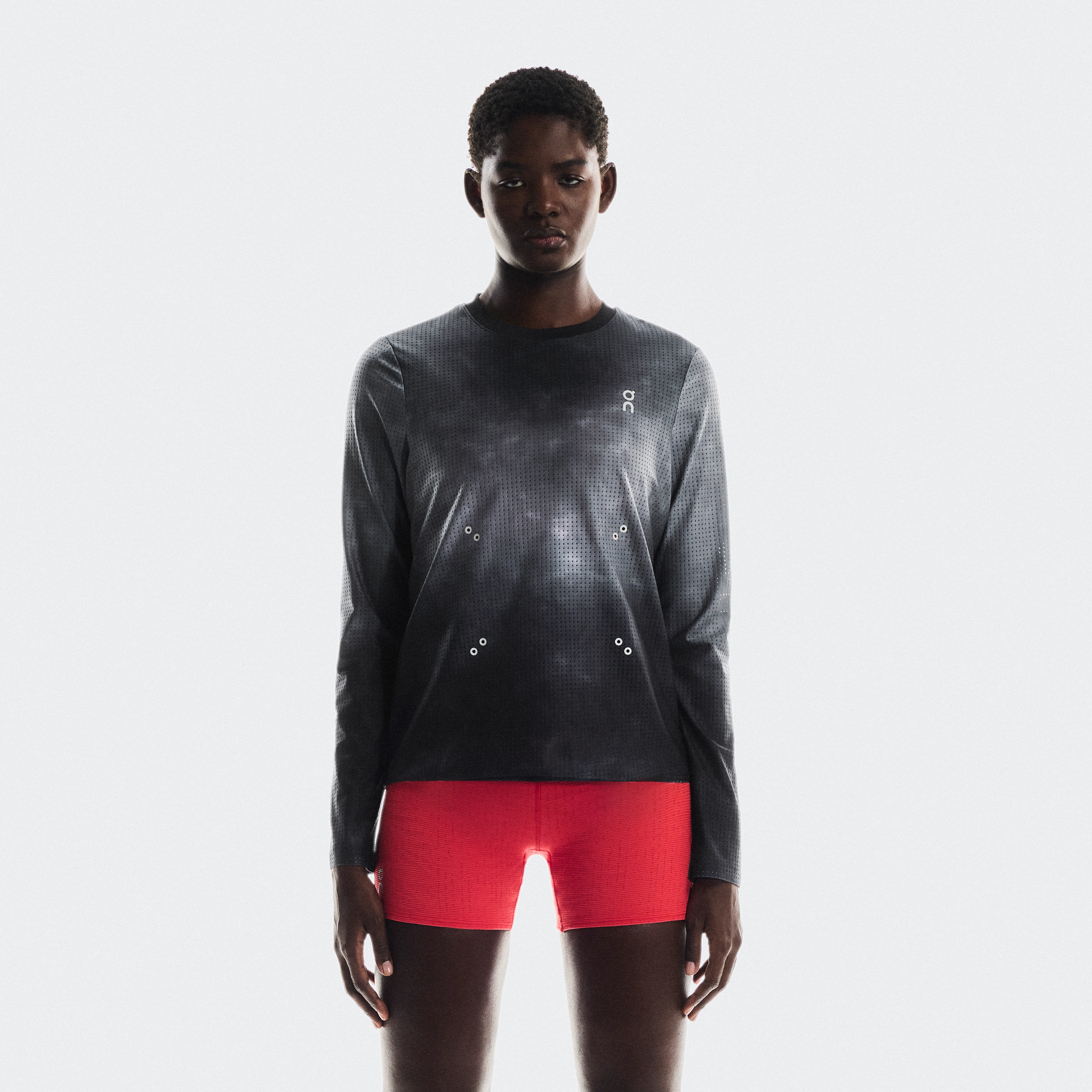 On Pace Mesh Long-T Black Femme – Running, ultraléger, CleanCloud® Hauts et t-shirts