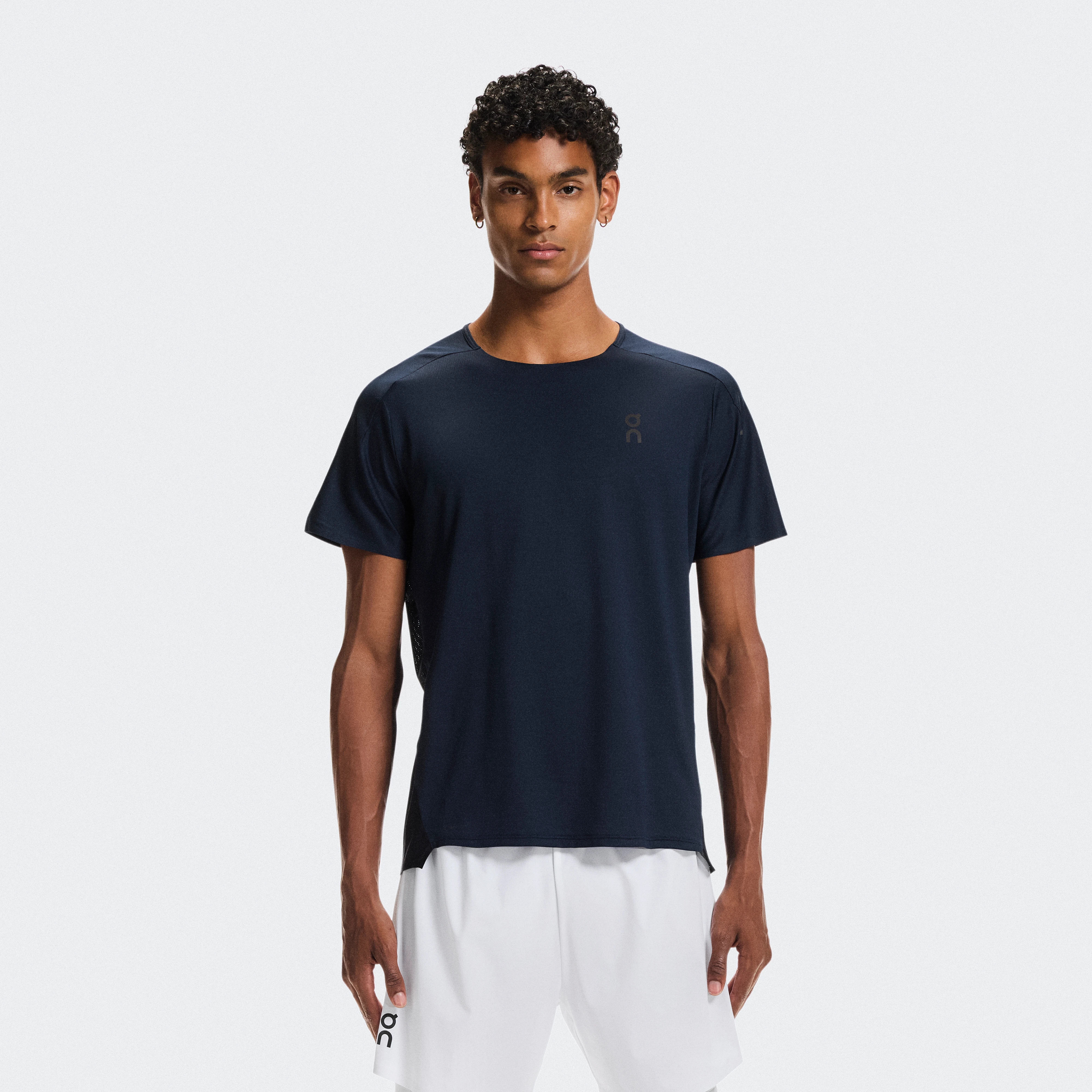 On Performance-T Navy & Black Homme – Running sur route, training par temps chaud Hauts et t-shirts