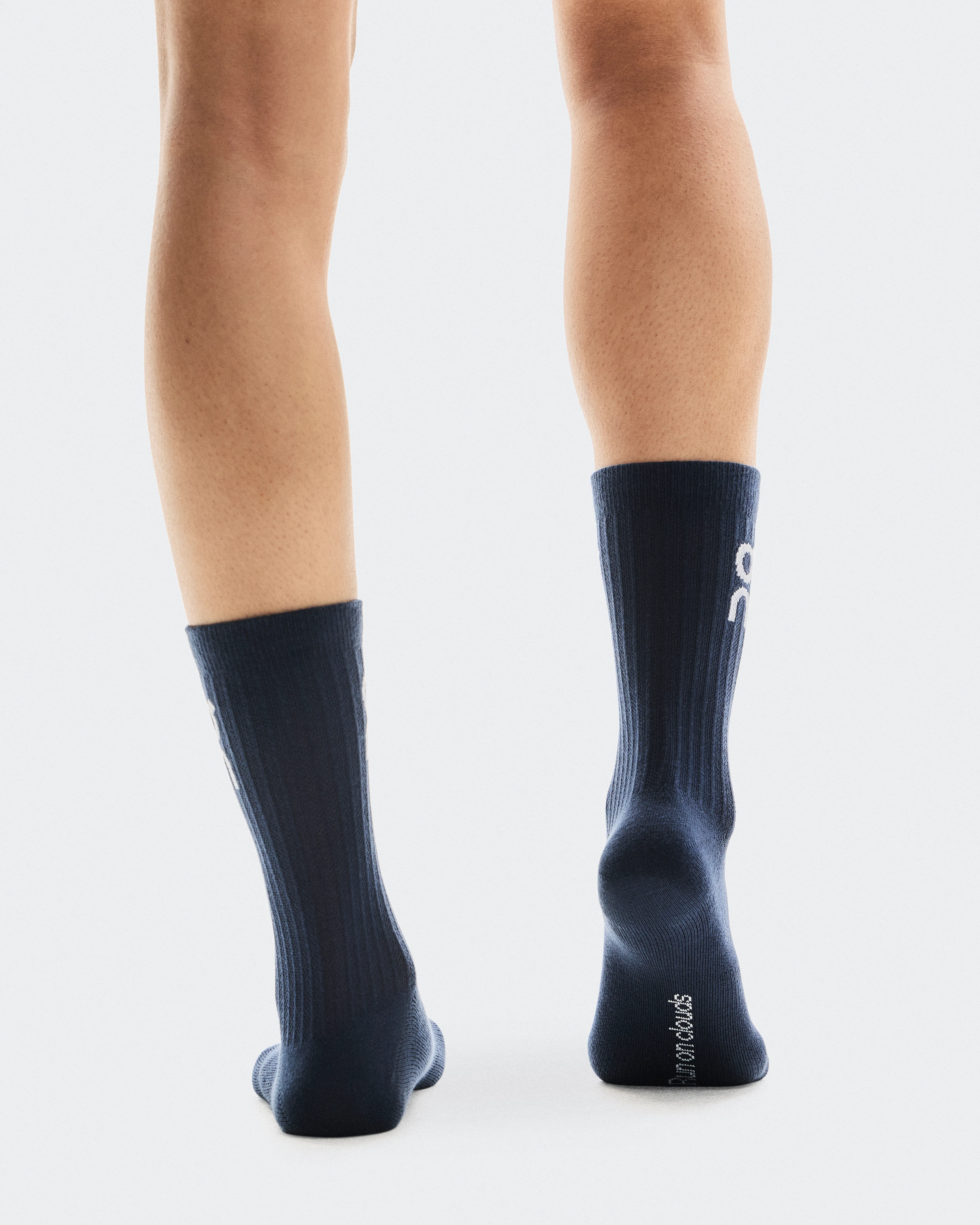 On Logo Sock High 3P Navy Unisexe Chaussettes
