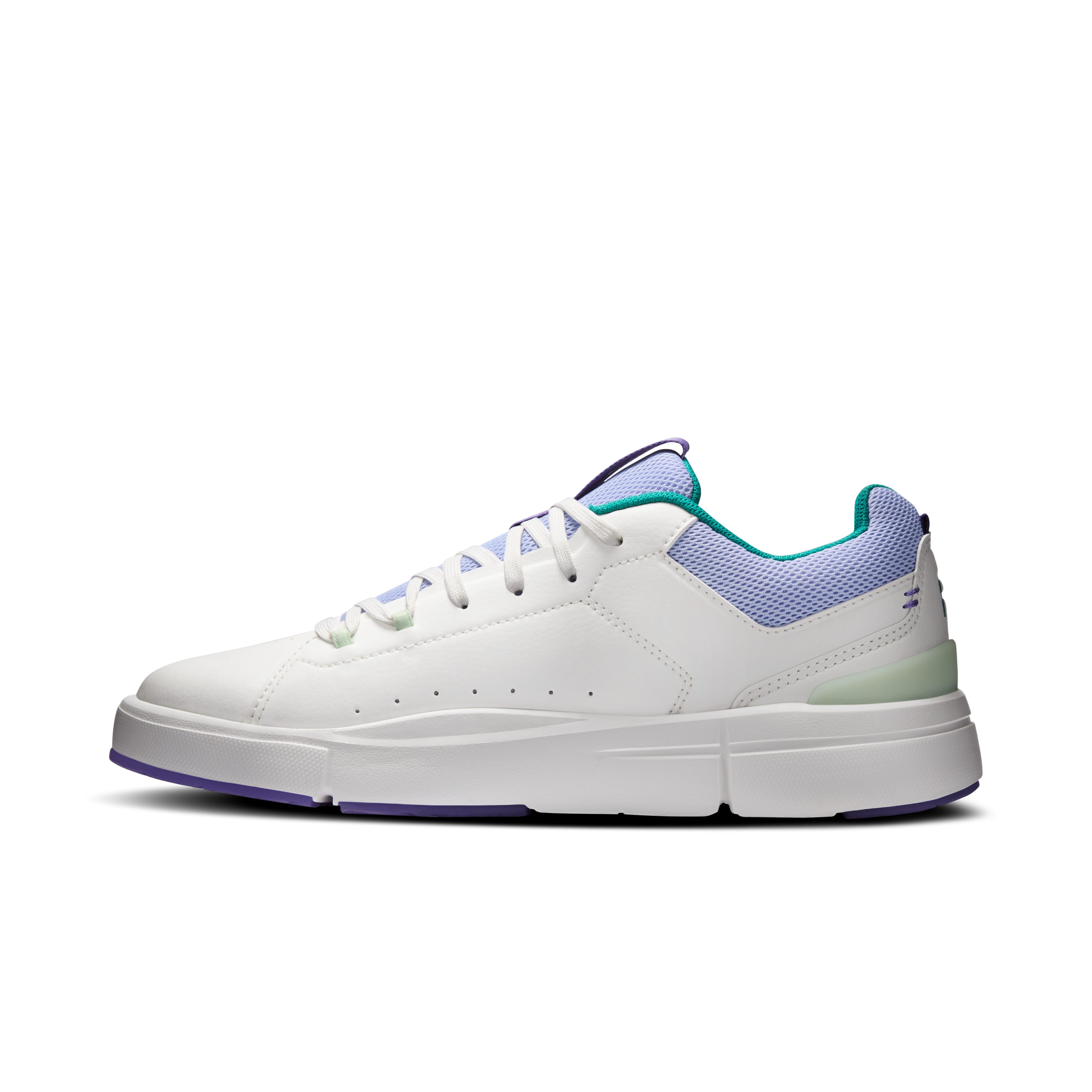 On THE ROGER Youth Ivory & Neem Ados Tennis Chaussures