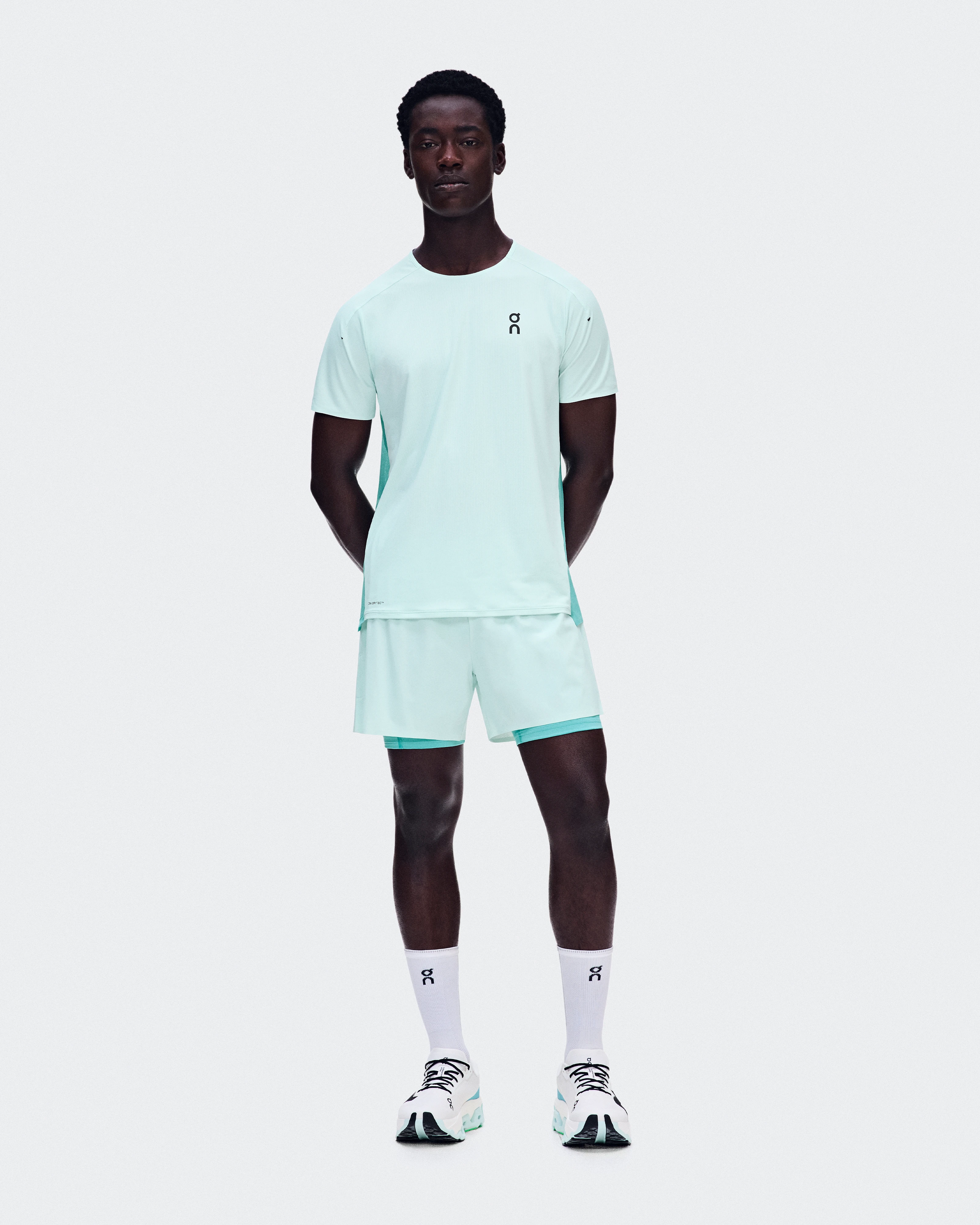 On 5" Performance 2/1 Shorts Flurry & Aquamarine Homme Shorts