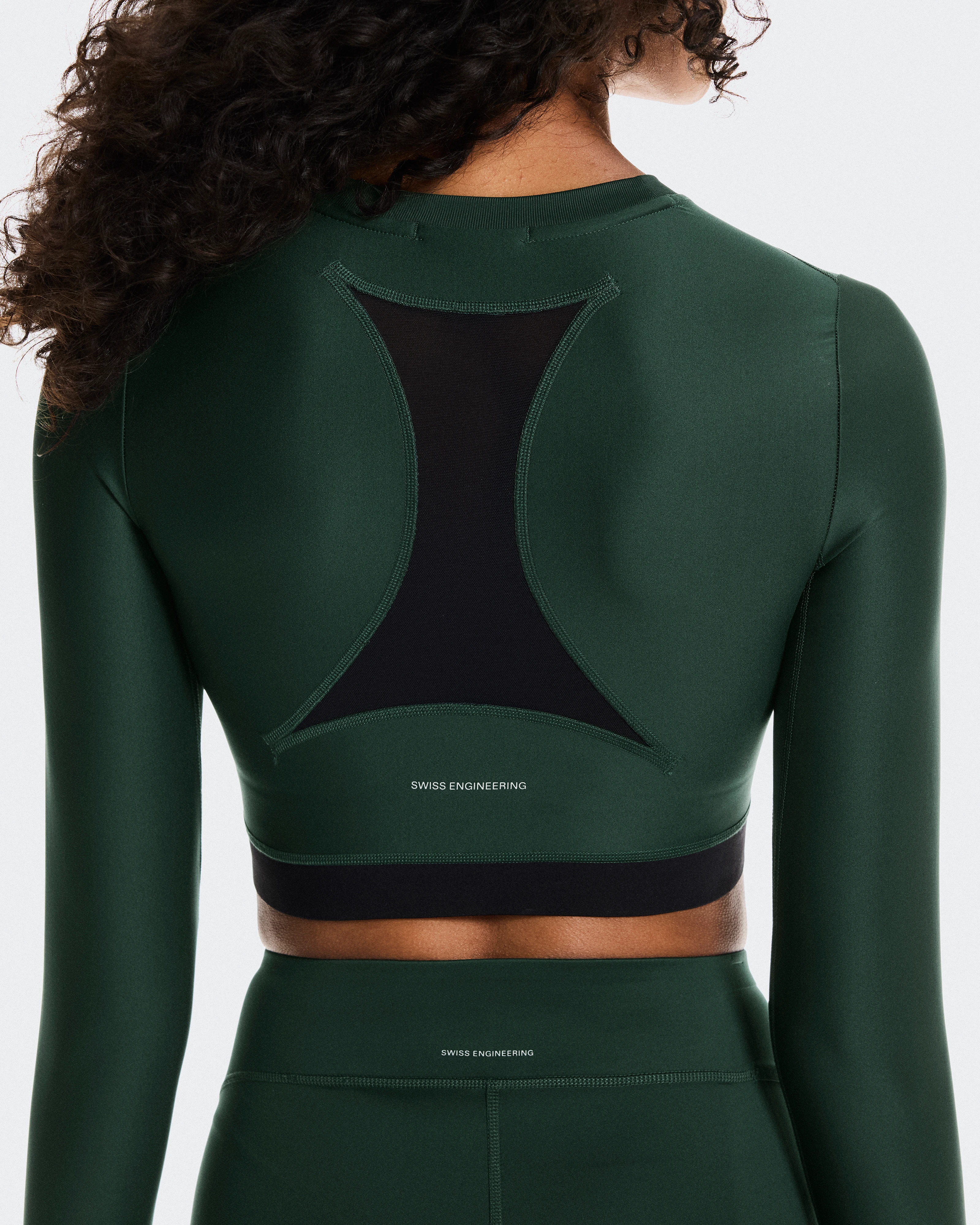 On Train Long Sleeve Crop Obsidian Femme Hauts et t-shirts