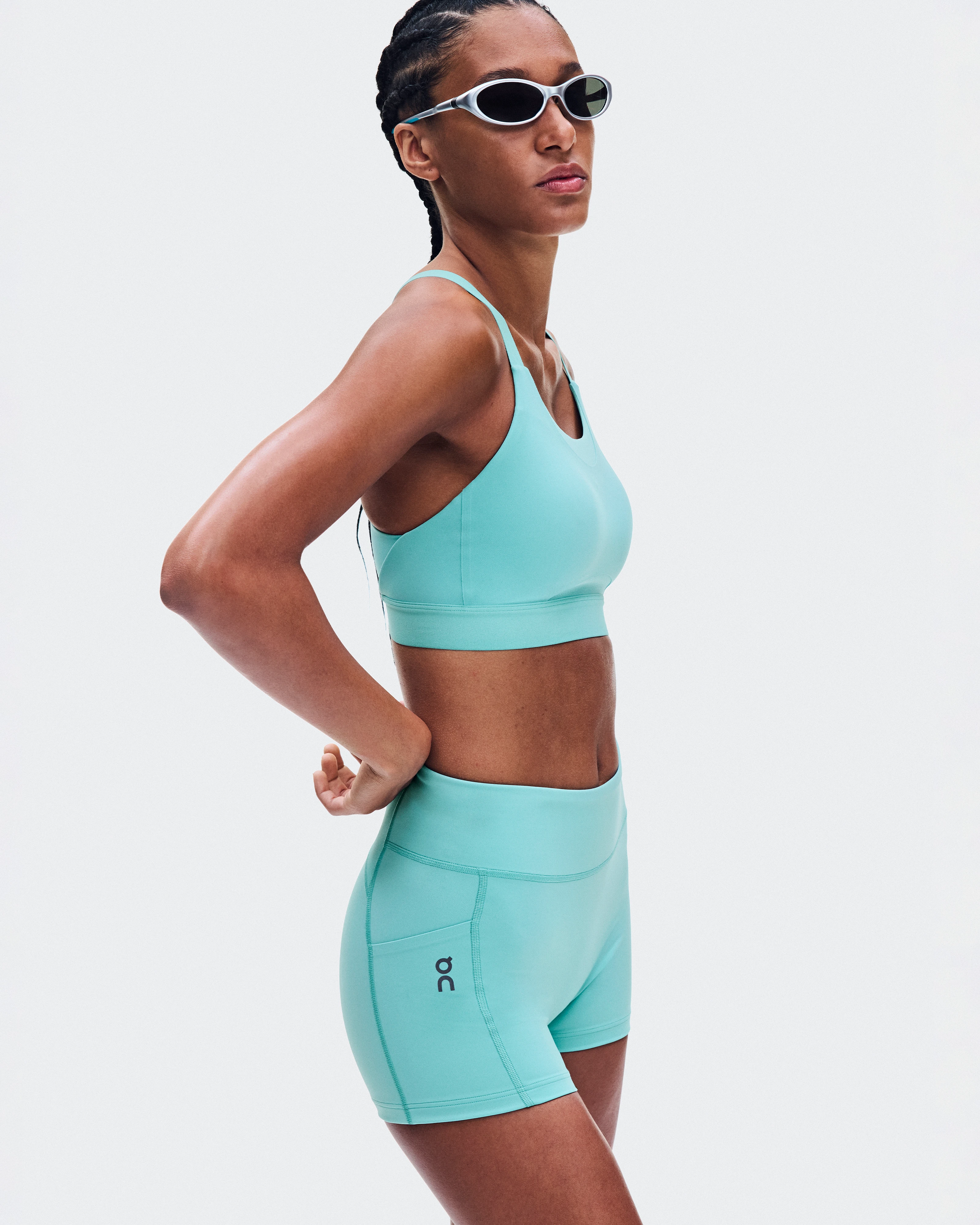 On 3" Performance Tights Aquamarine Femme Leggings