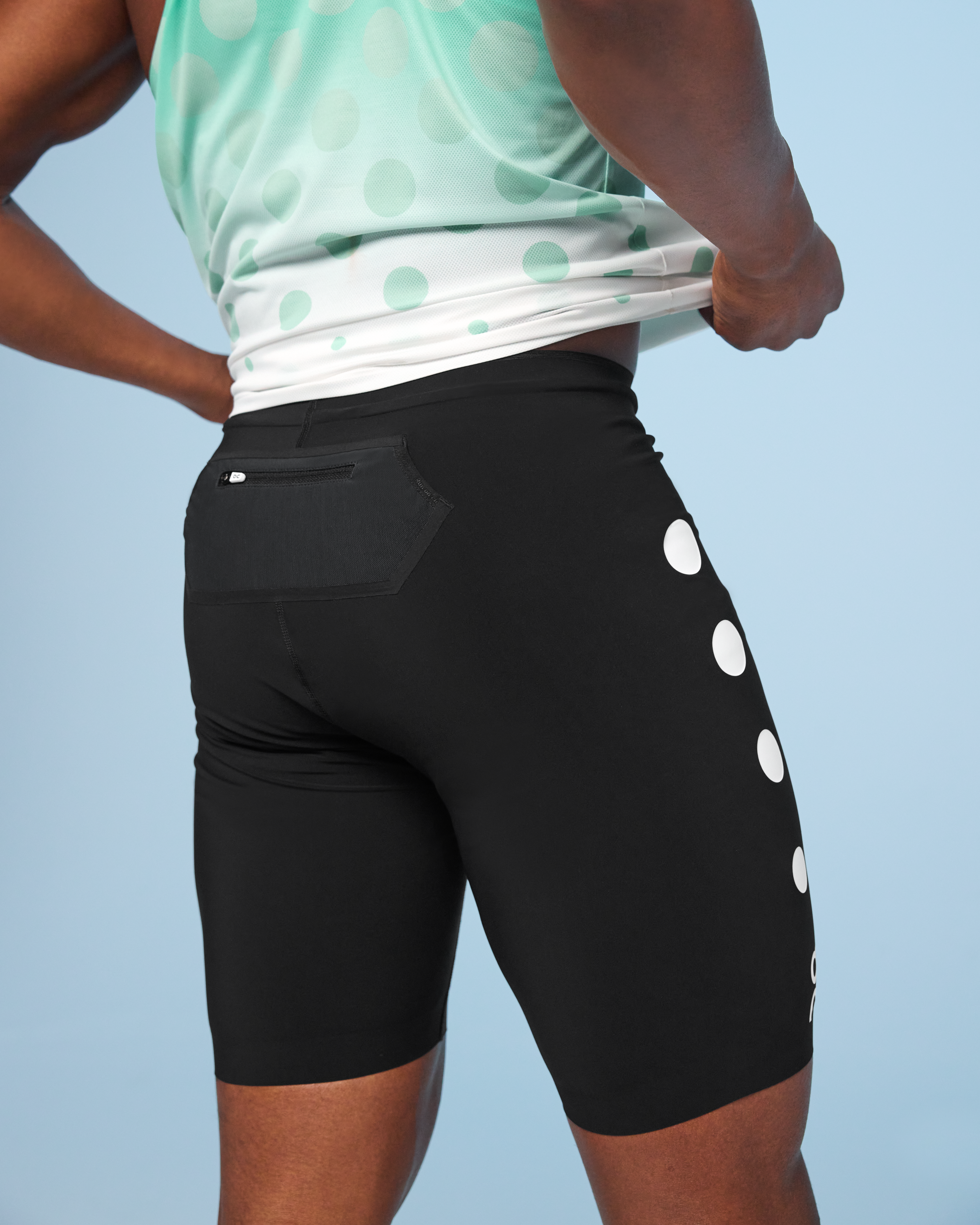 On Marathon Short Tight Distance Black Homme Shorts