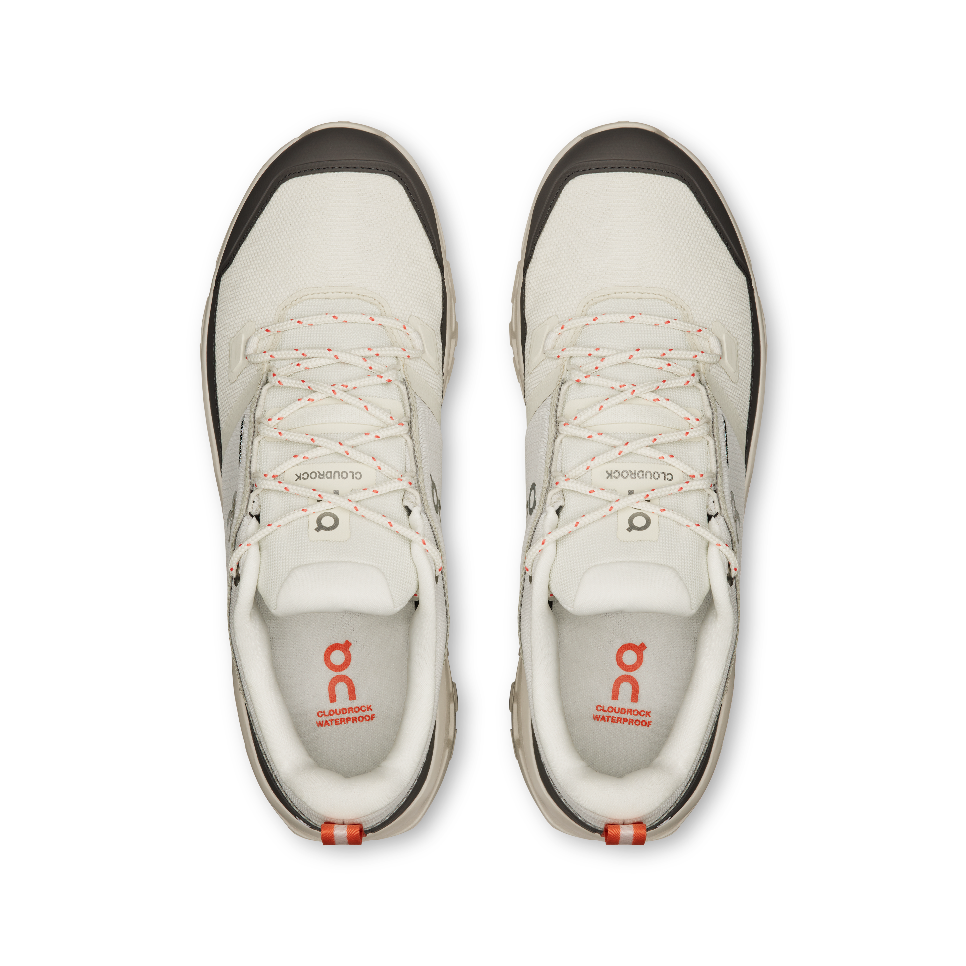 On Cloudrock Low Waterproof Ivory & Ivory Homme Randonnée Chaussures