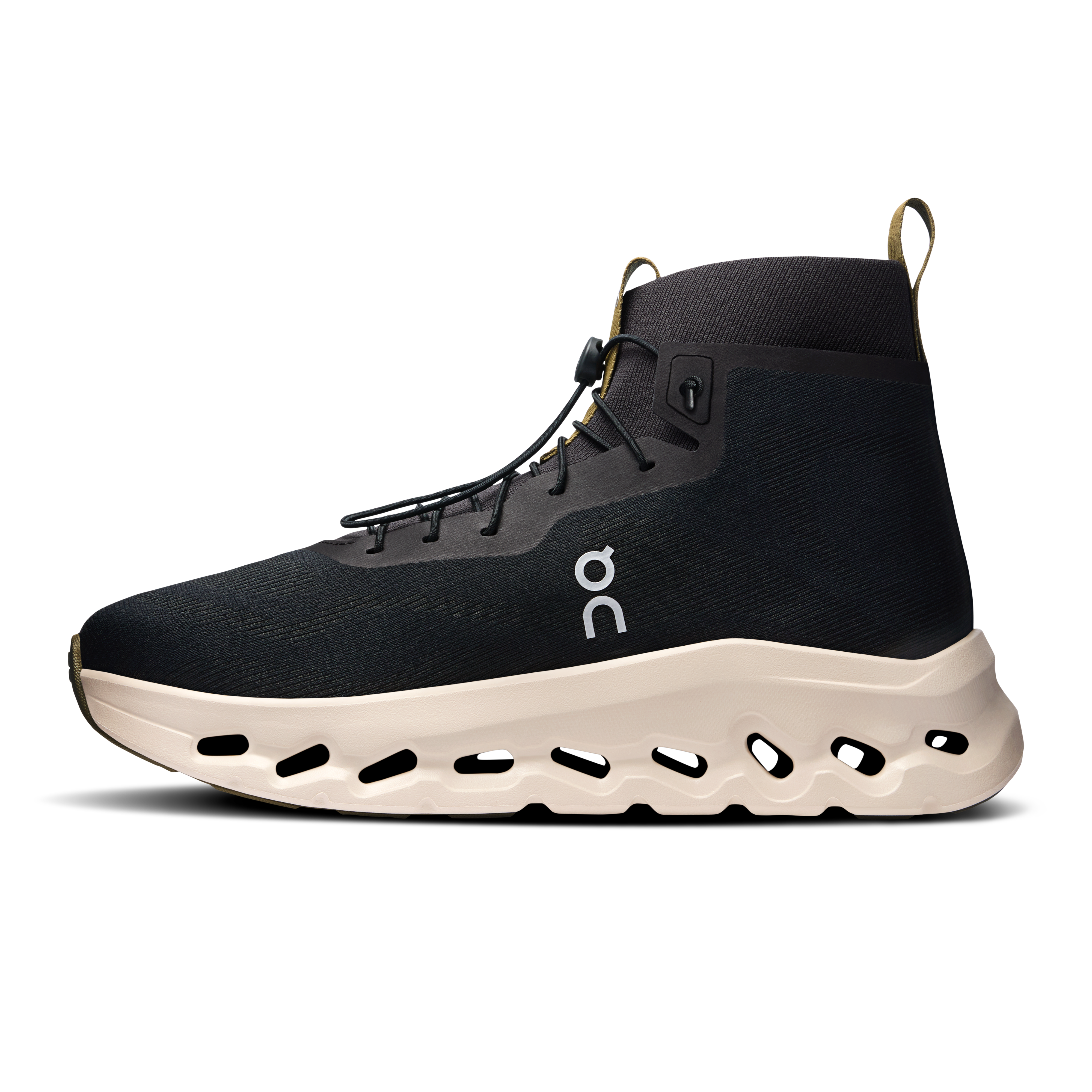 On Cloudtilt Hi LOEWE Black & Oatmeal | Olive Homme Active Life Chaussures