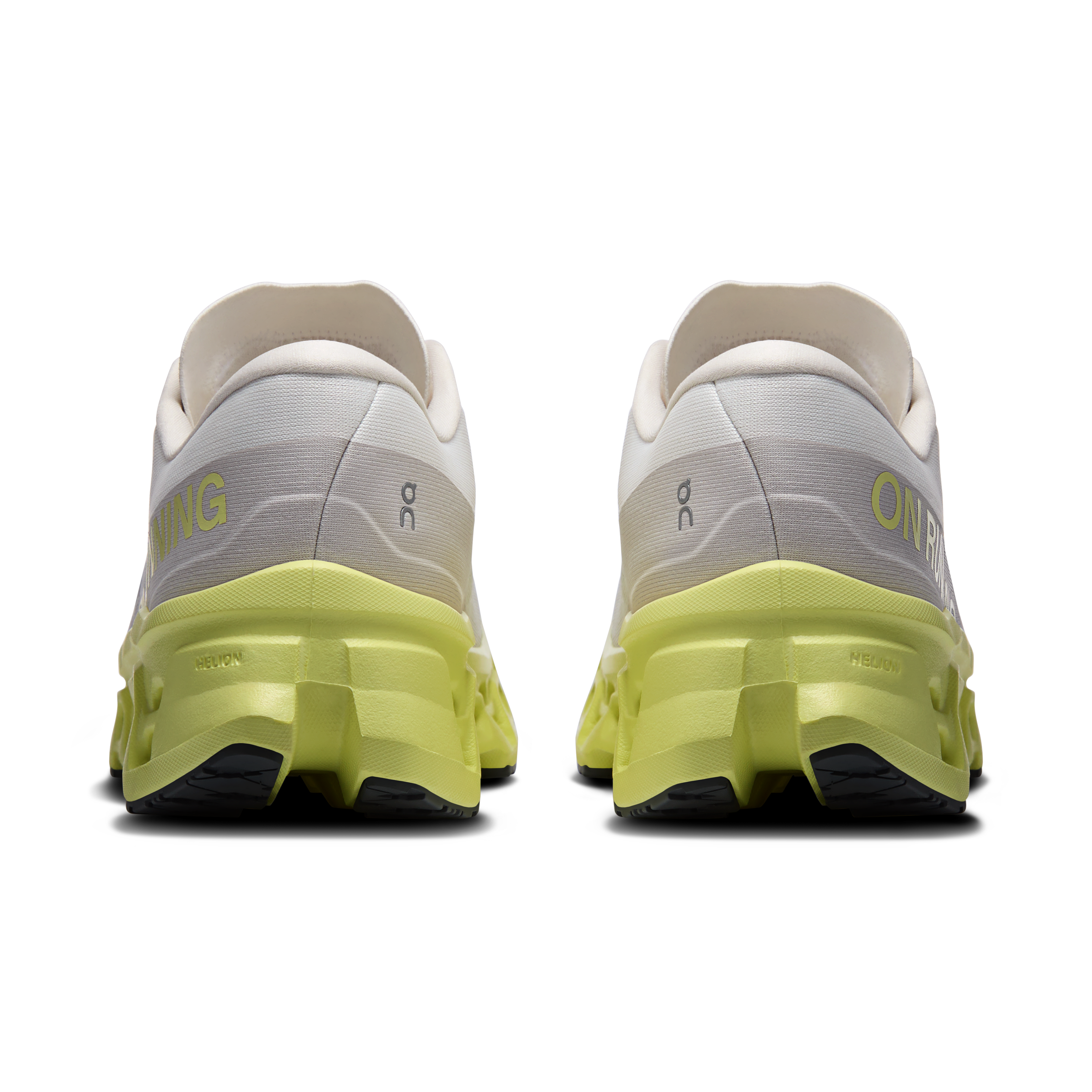 On Cloudmonster 3 Ivory & Limelight Homme Running sur route Chaussures