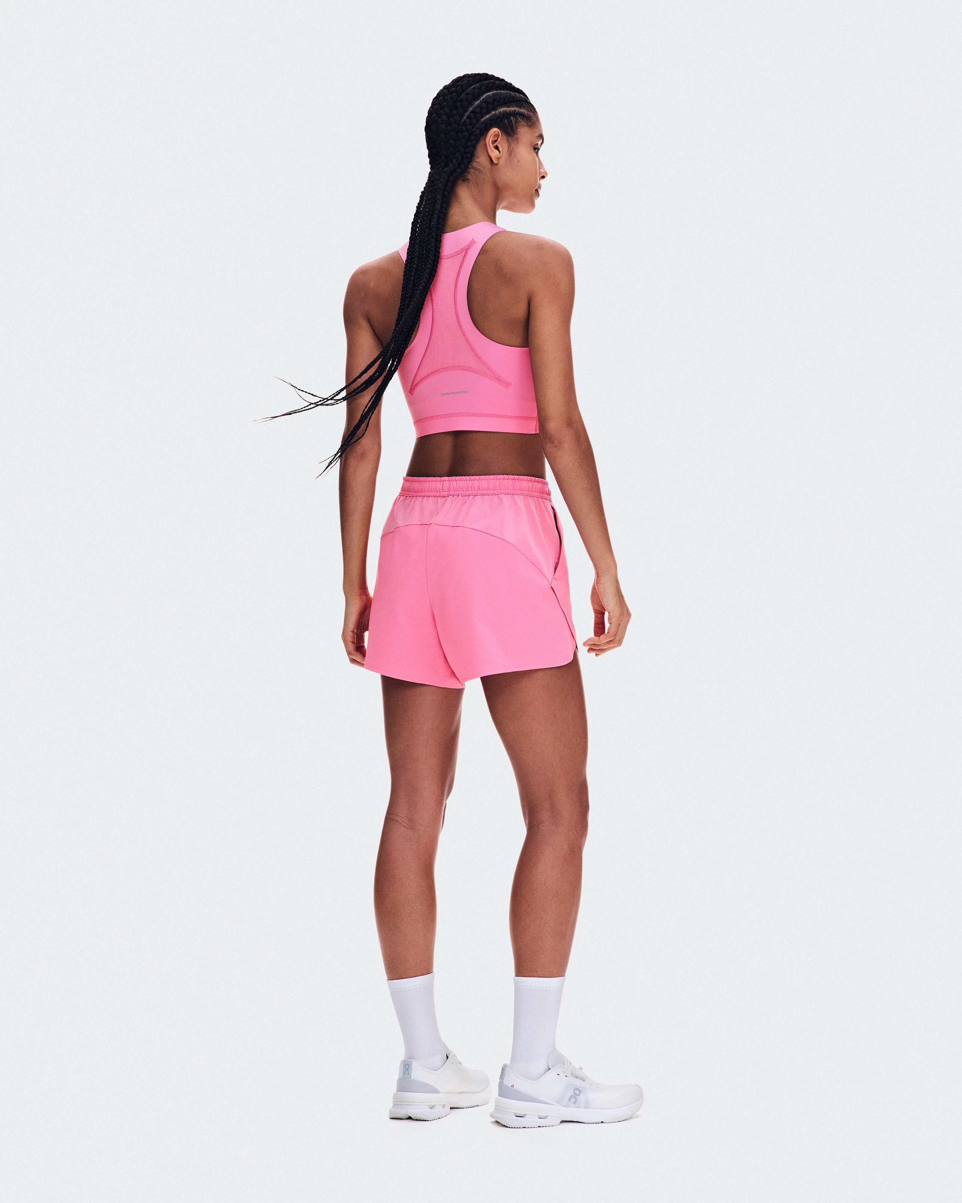 On Train 2-in-1 Crop Bubblegum Femme Hauts et t-shirts