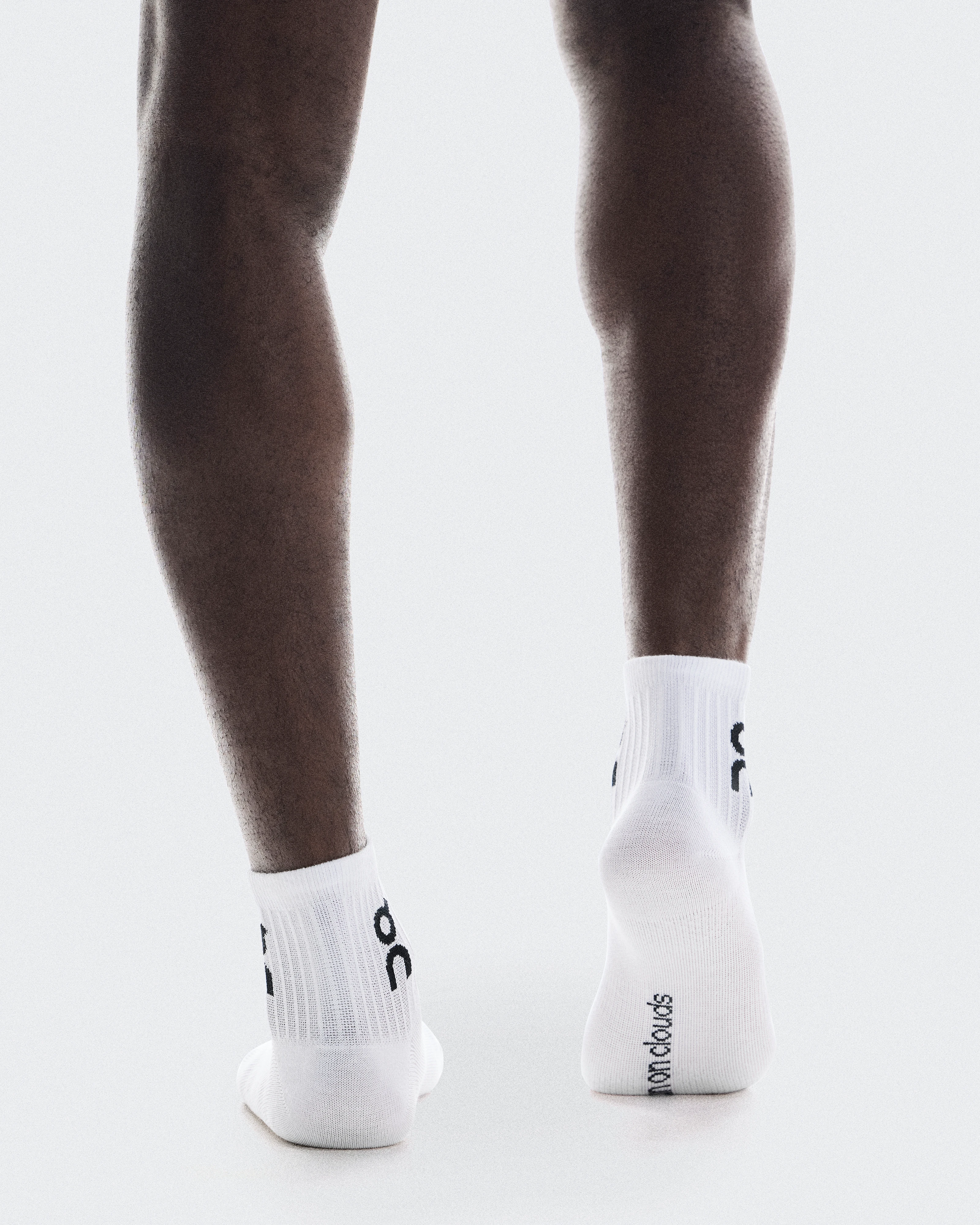 On Logo Sock Mid 3P White Unisexe Chaussettes