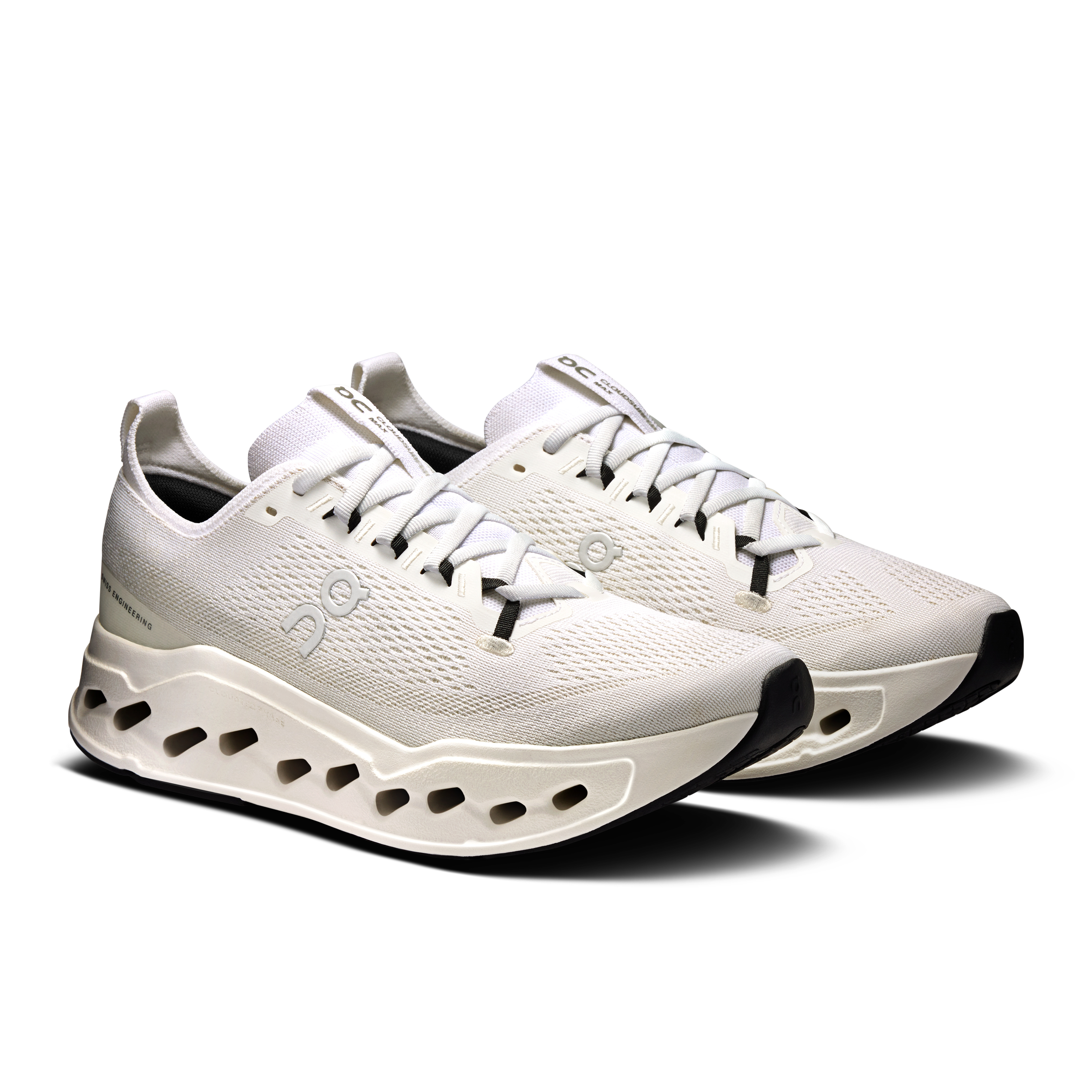 On Cloudsurfer Max White & White Homme Running sur route Chaussures