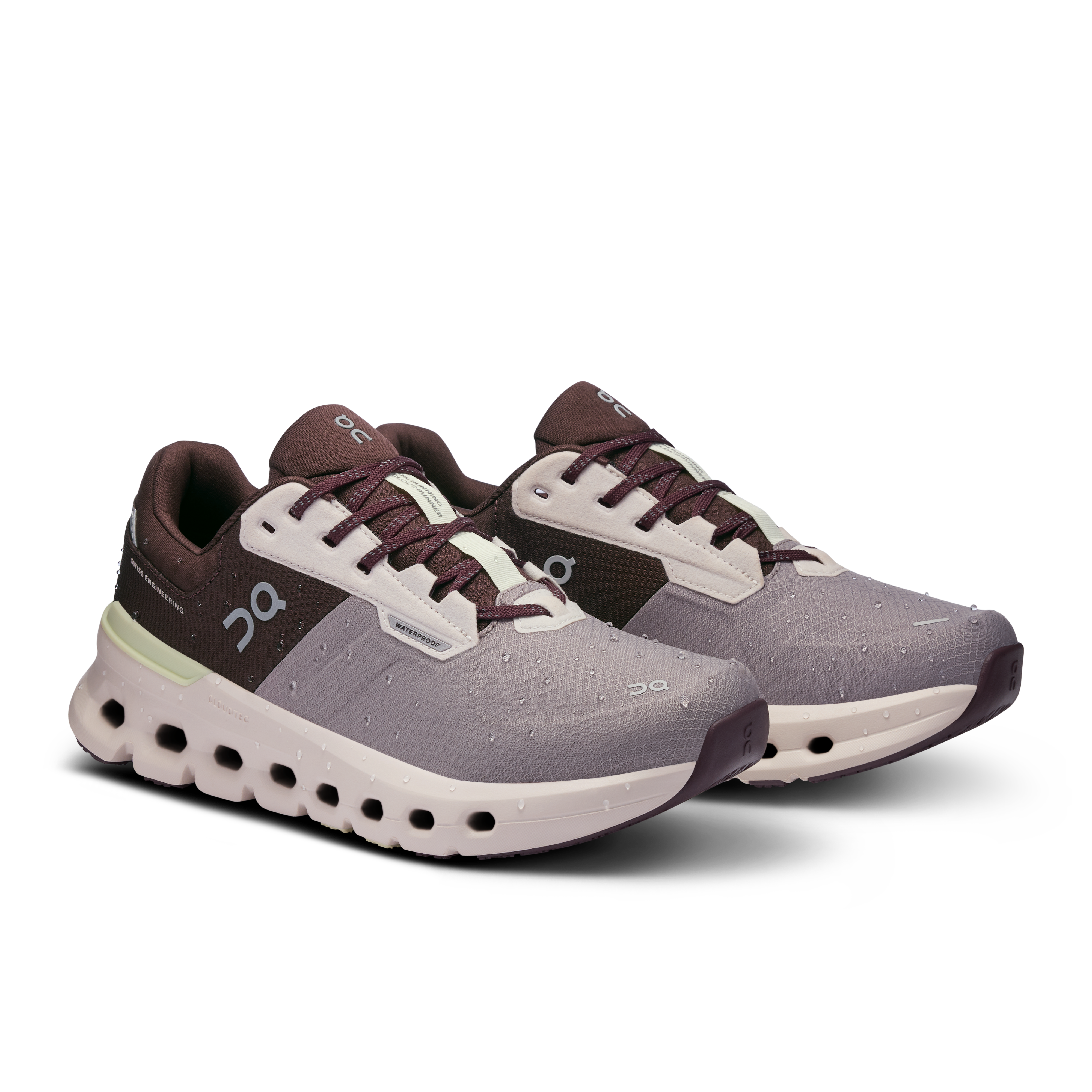 On Cloudrunner 2 Waterproof Zinc & Seedling Femme Running sur route Chaussures