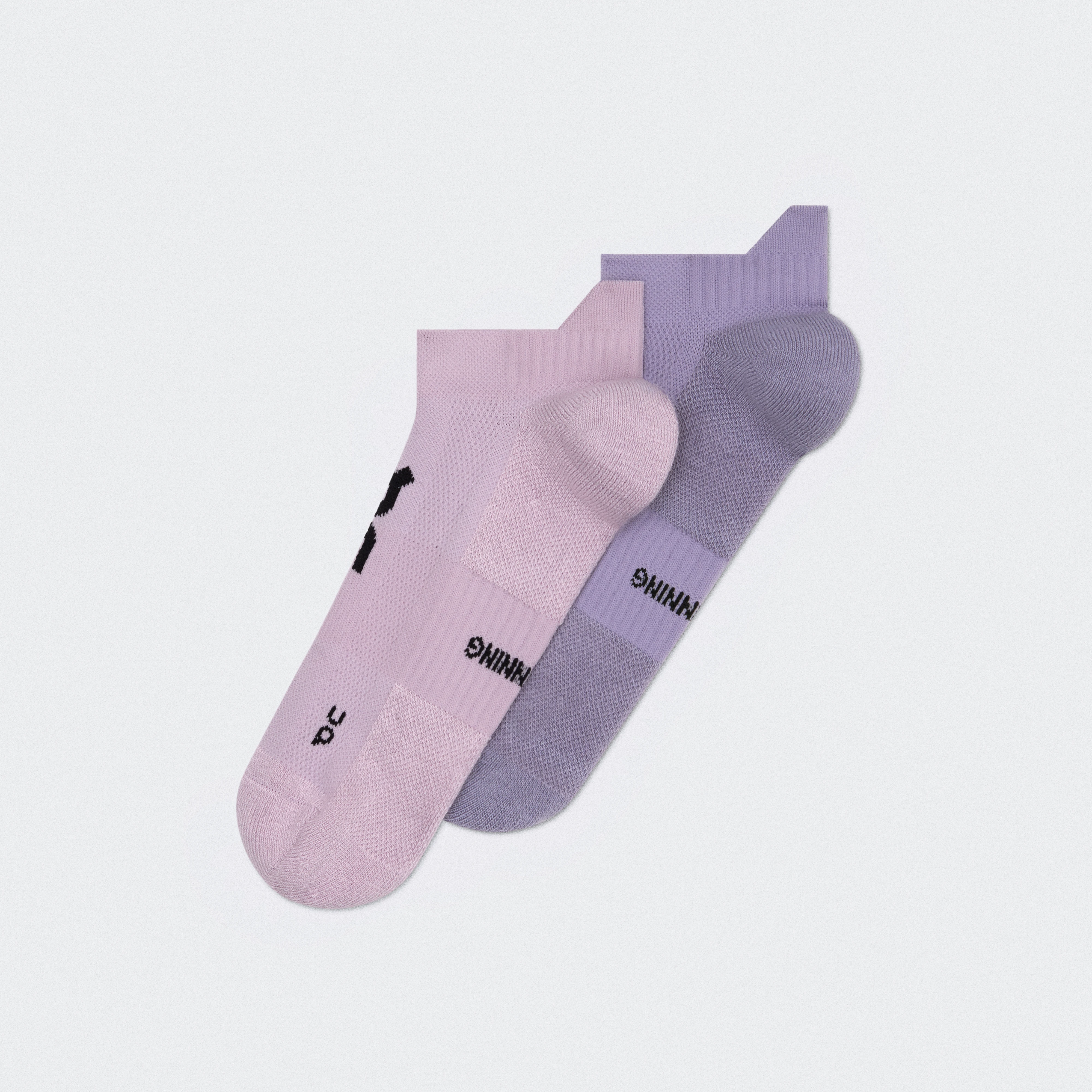 On Core Run Sock Low 2P Foxglove & Mallow Unisexe – Running quotidien, respirabilité, amorti Chaussettes