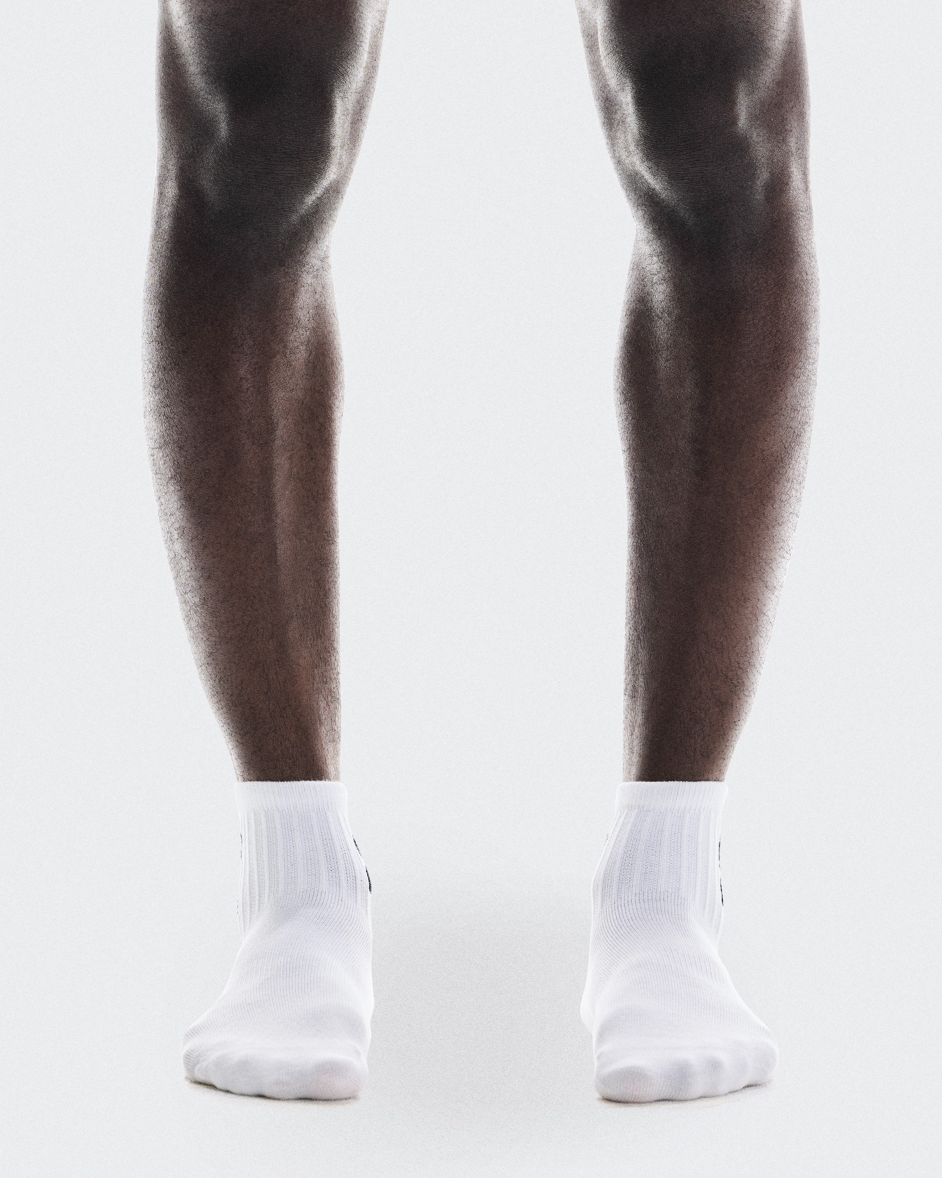 On Logo Sock Mid 3P White Unisexe Chaussettes