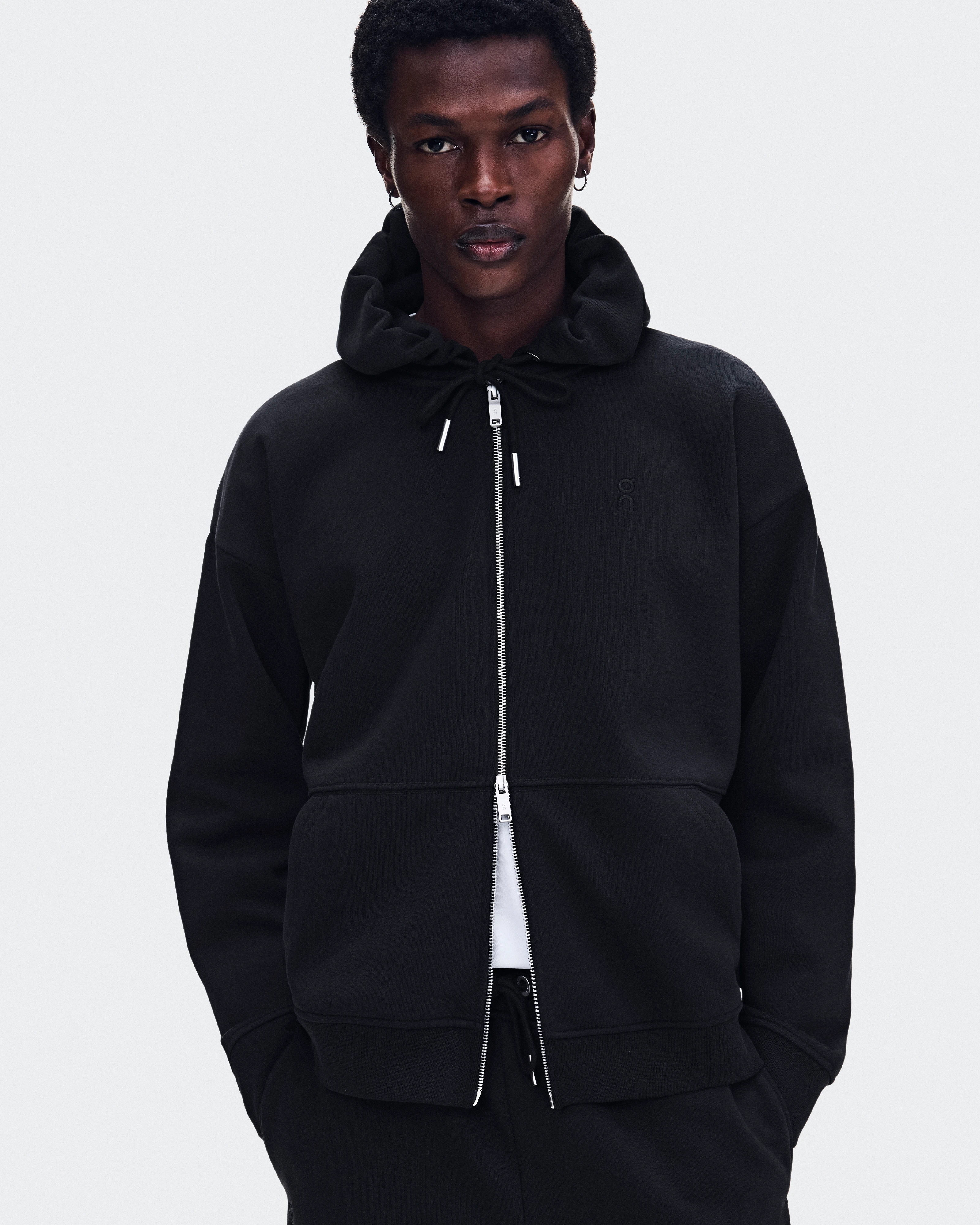 On Club Collective Full Zip Hoodie Black Homme Sweats à capuche et sweats