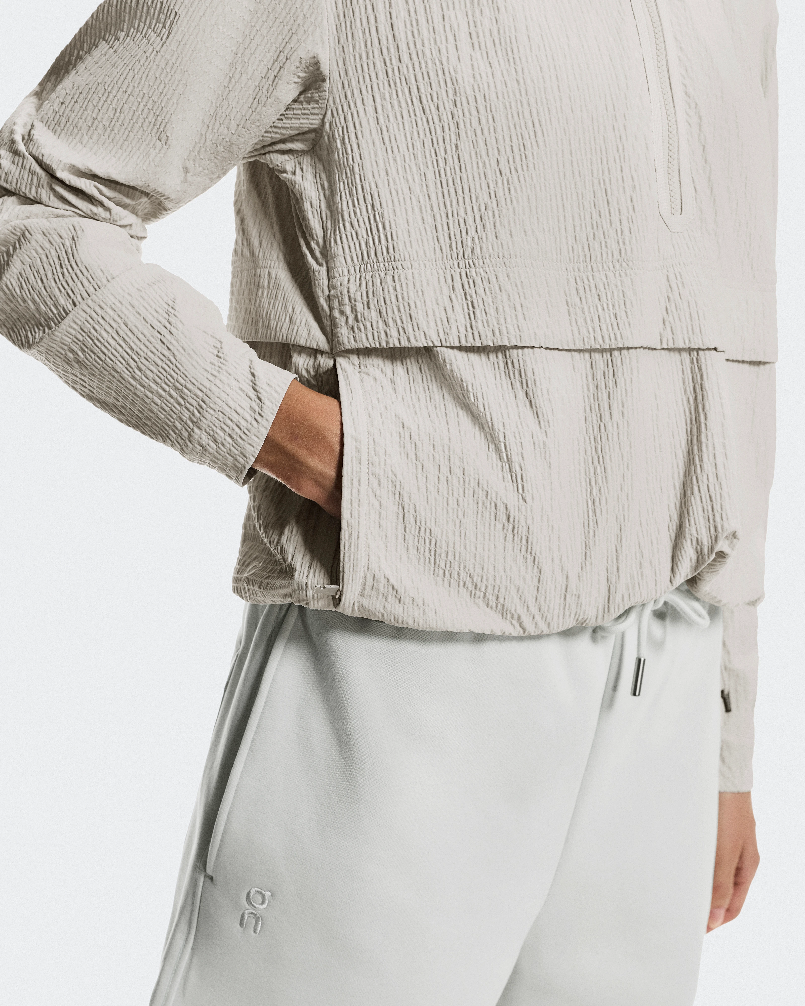 On Courtside 1/2 Zip Eaze Sand Femme Sweats à capuche et sweats