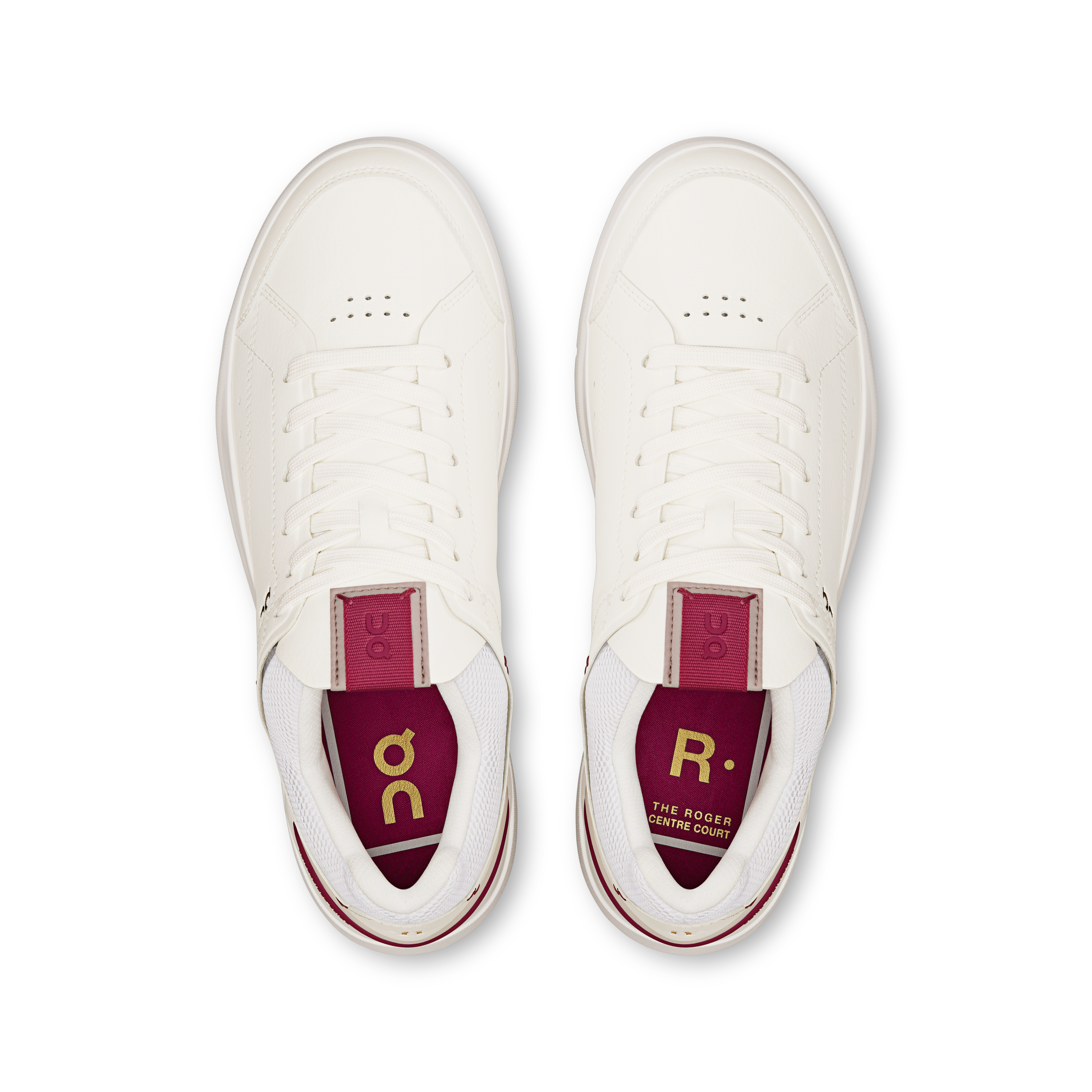 On THE ROGER Centre Court White & Grenadine Femme Active Life Chaussures