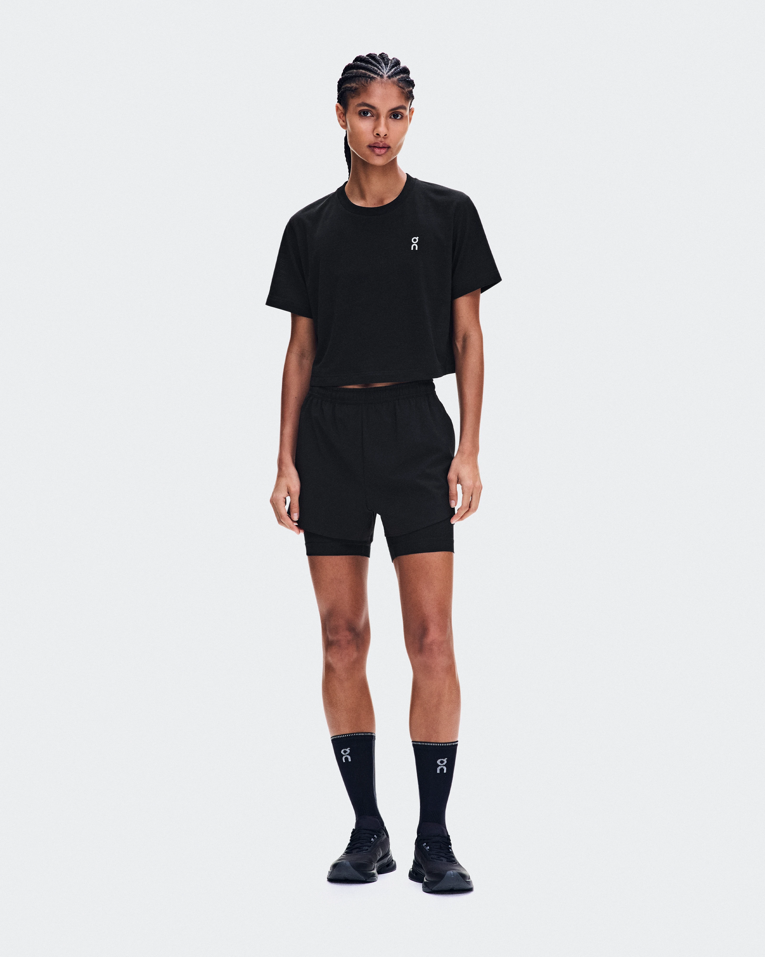 On Train 2-in-1 Shorts Black Femme Shorts