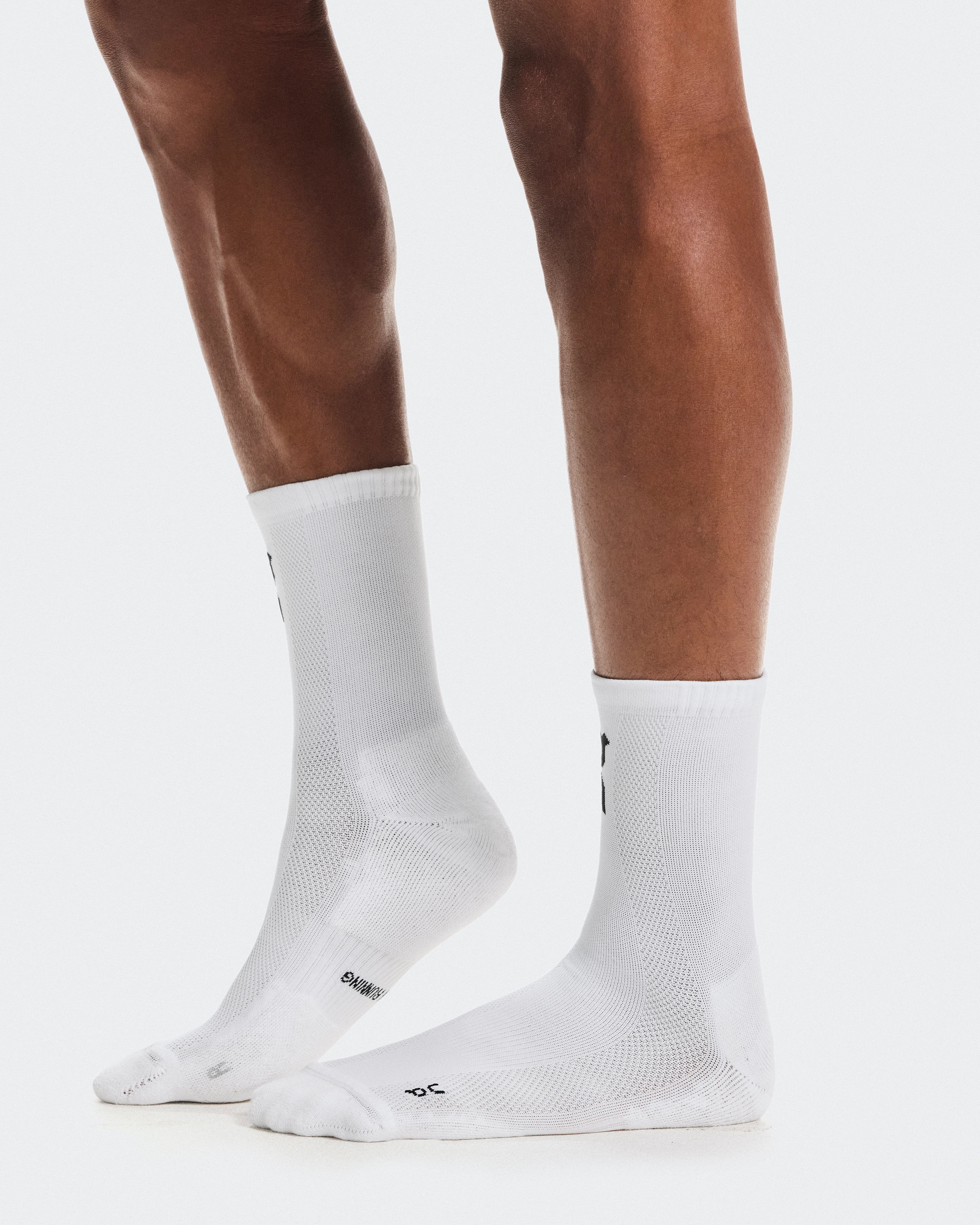 On Core Run Sock High 2P White Unisexe Chaussettes