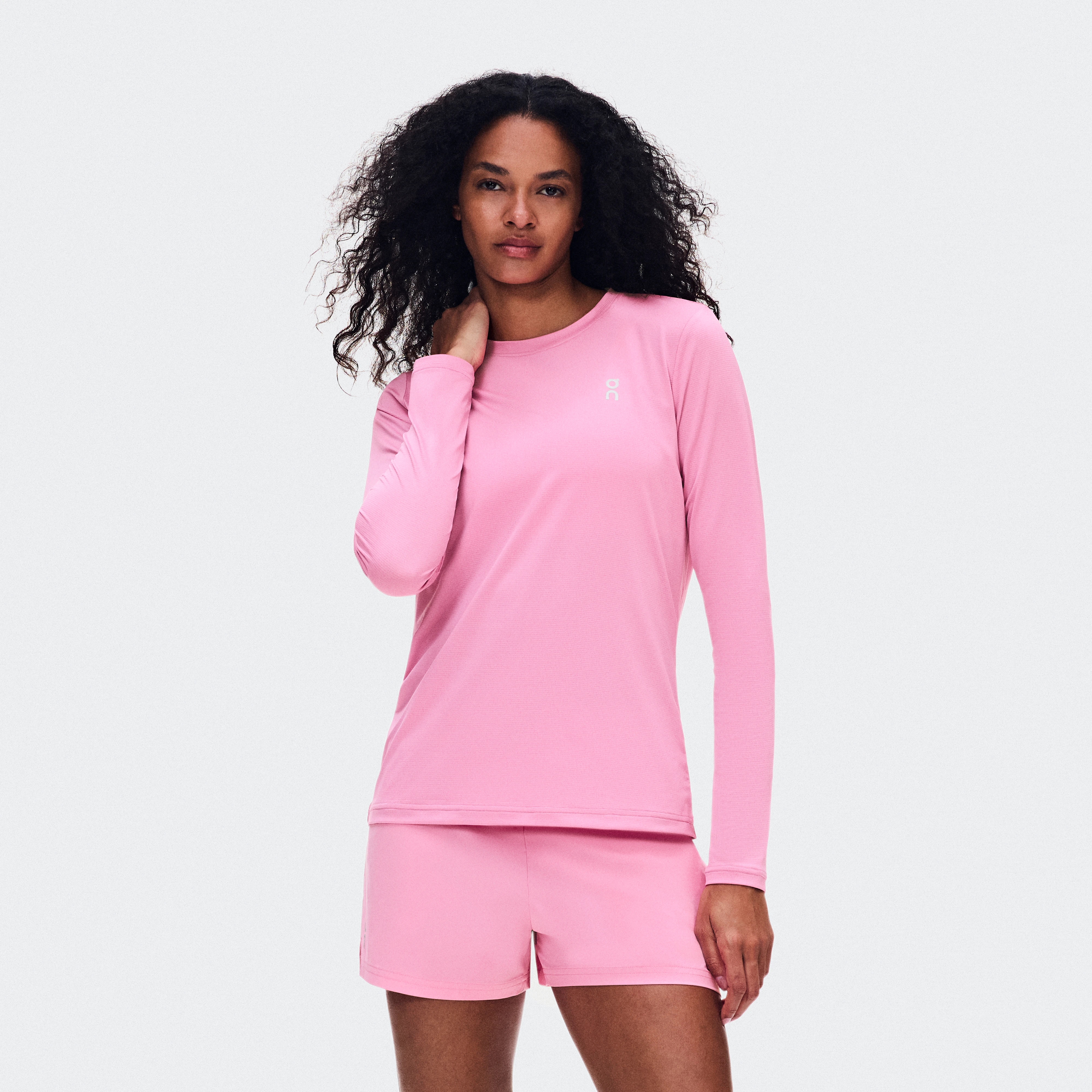 On Core Long-T Bubblegum Femme – Running par temps froid, basique, récupération Hauts et t-shirts