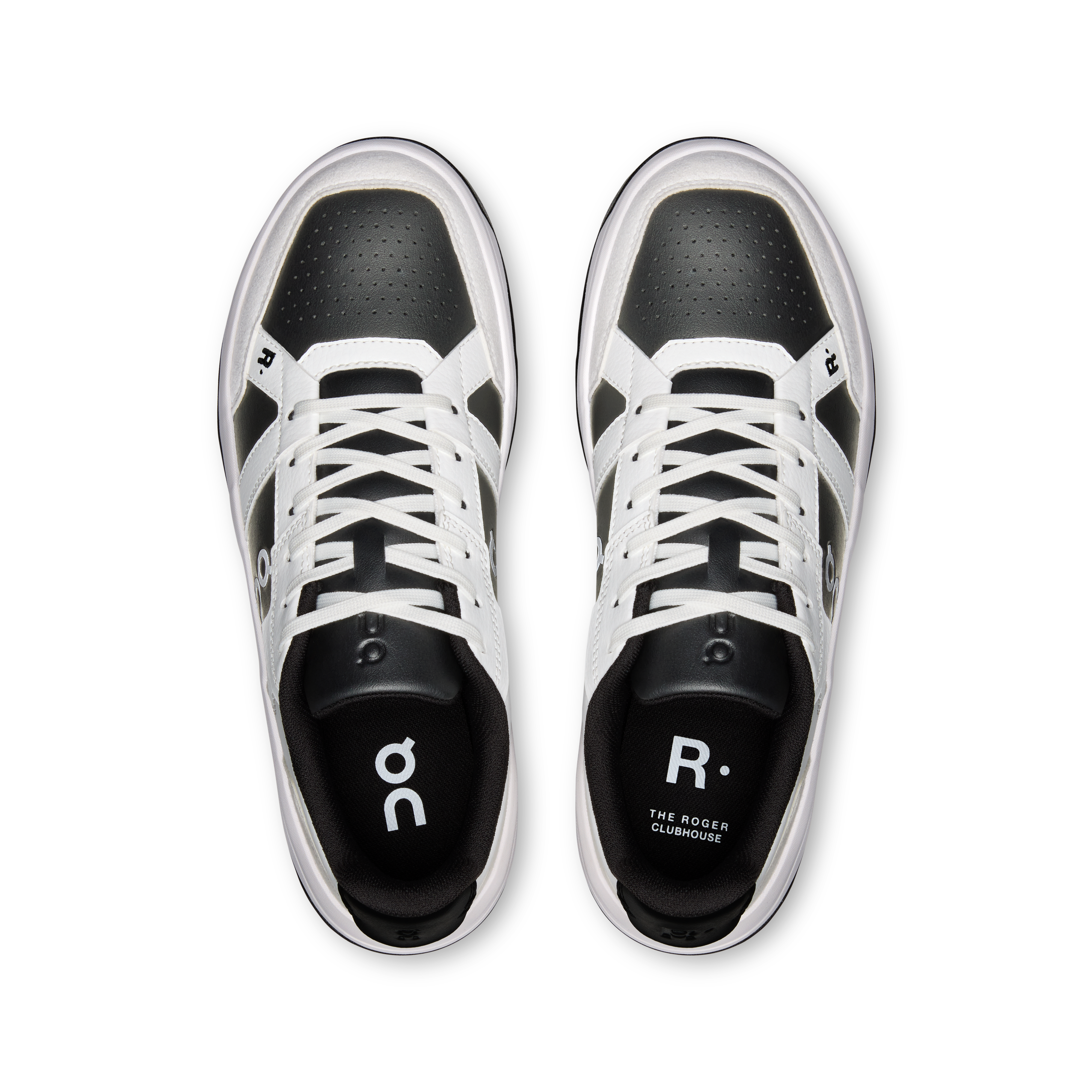 On THE ROGER Clubhouse White & Onyx Femme Tennis Chaussures