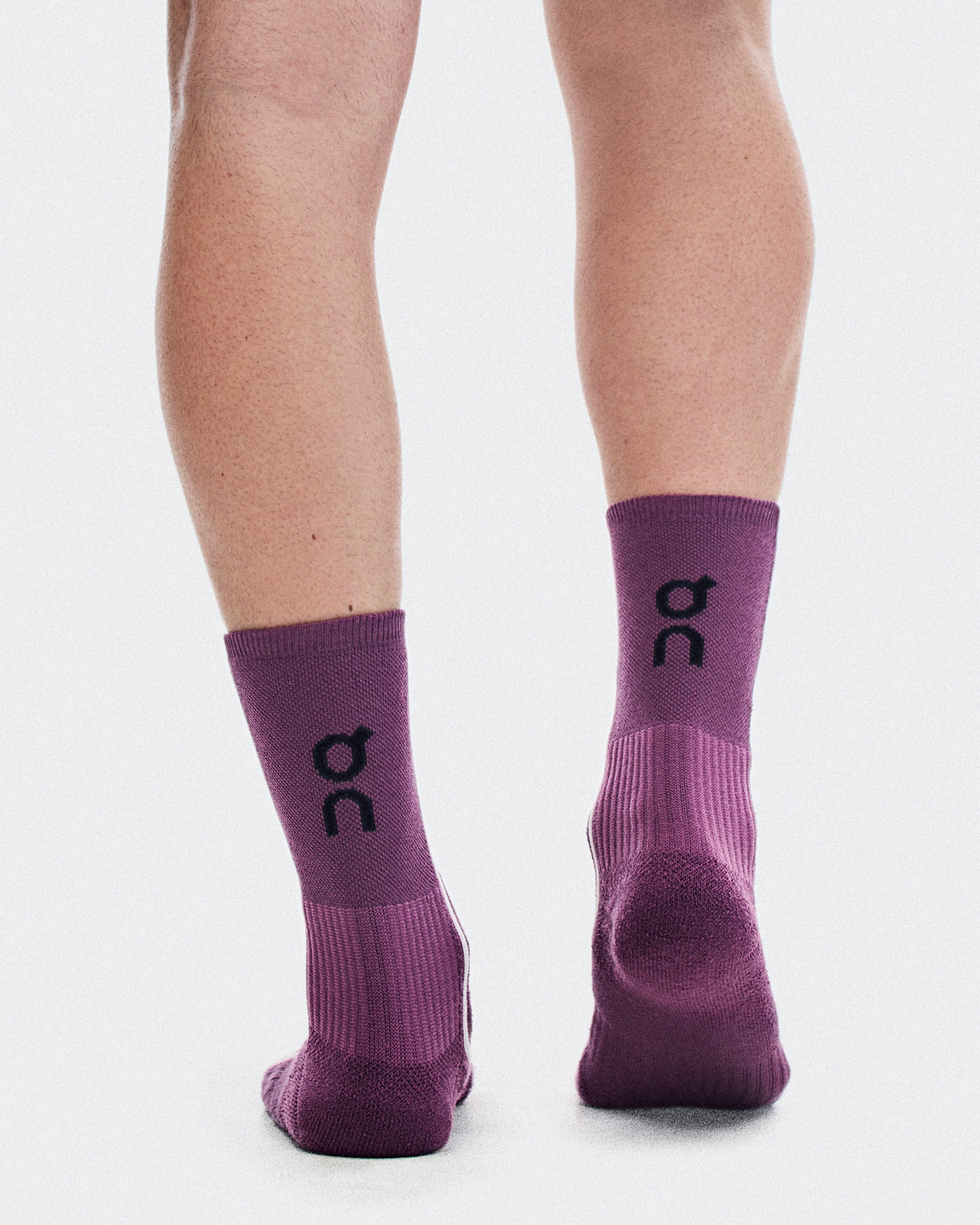 On Court Sock High Cassis & White Unisexe Chaussettes