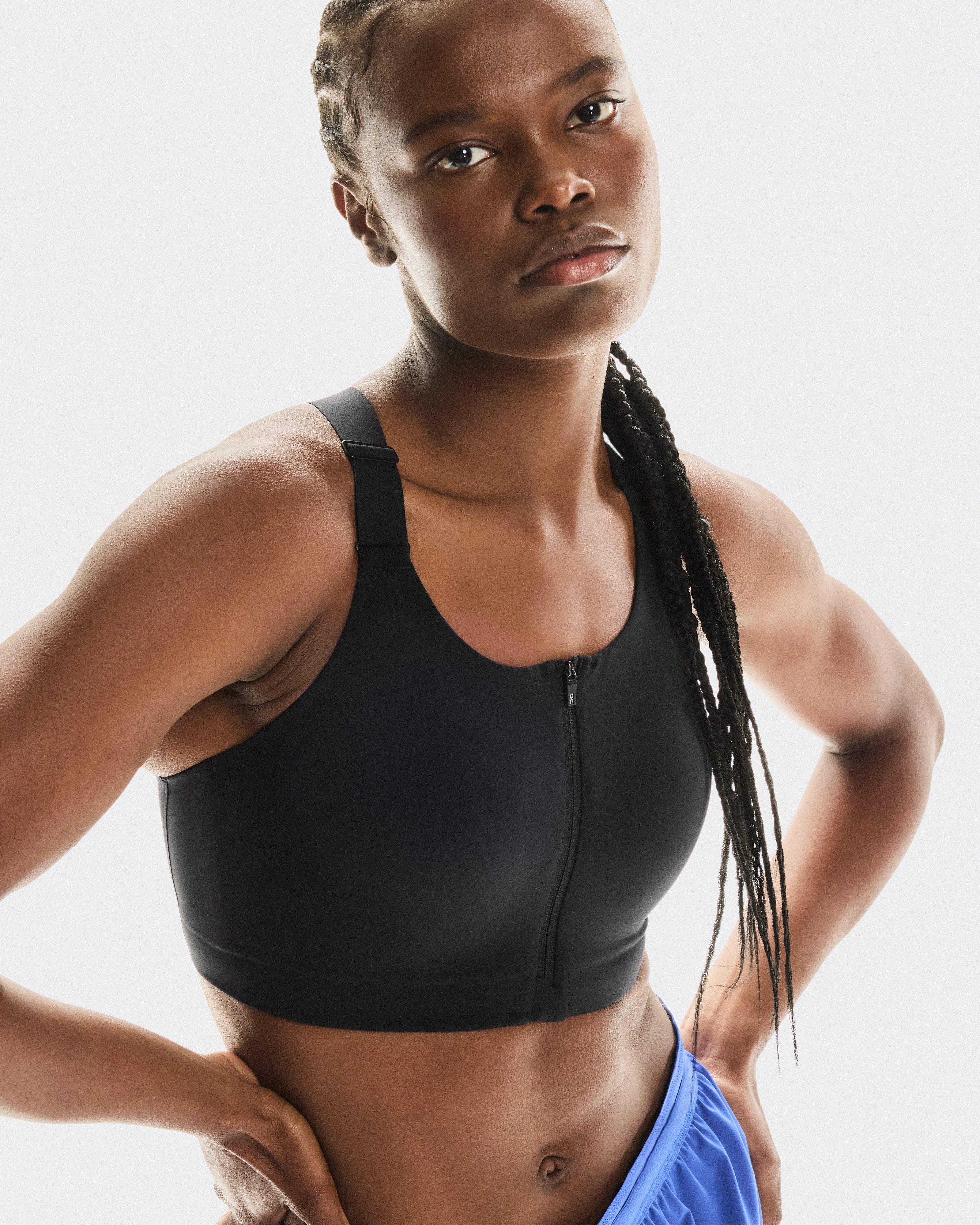 On Endurance Bra Zip Black Femme Brassières