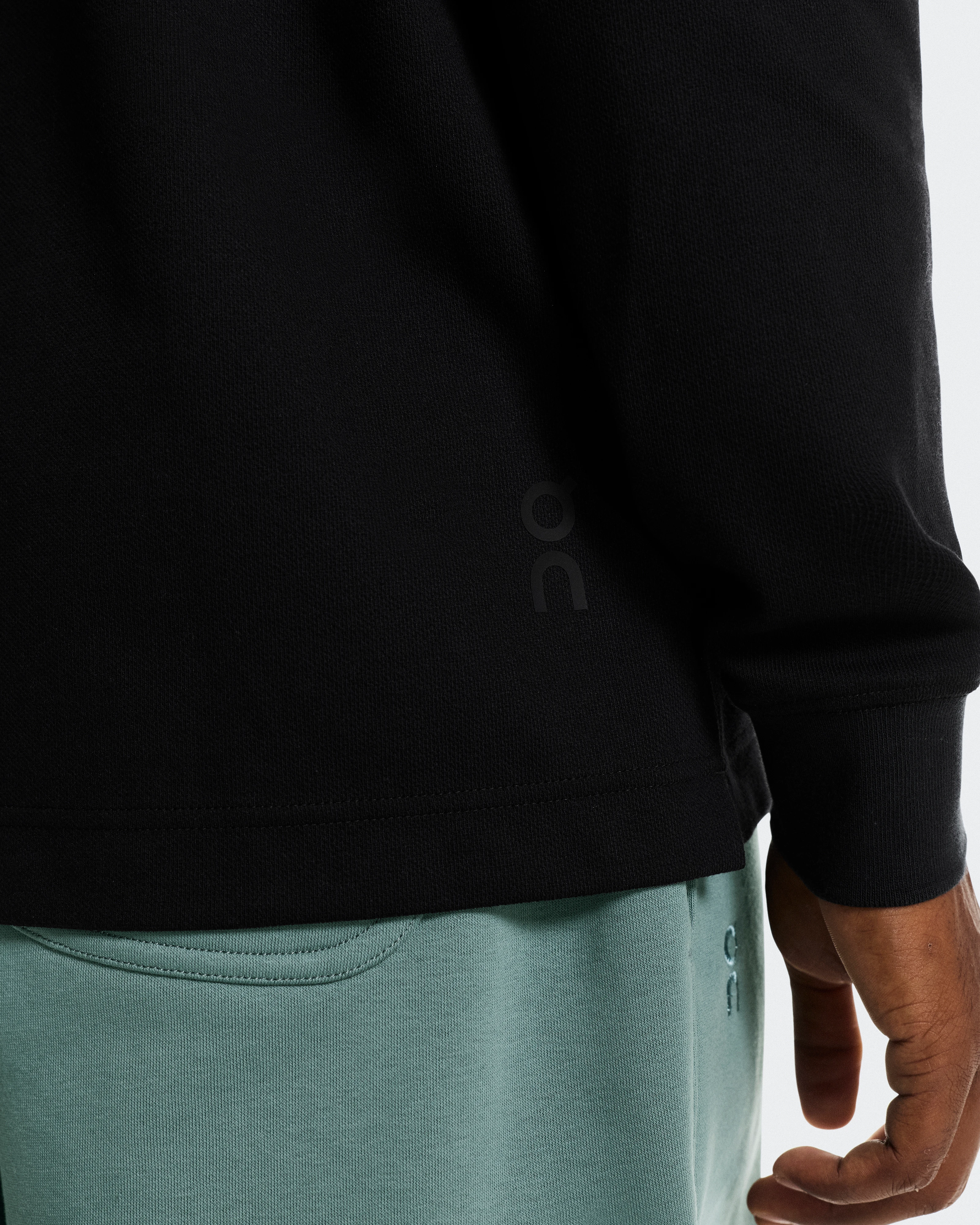 On Courtside Long-T Polo Black & Eclipse Homme Hauts et t-shirts