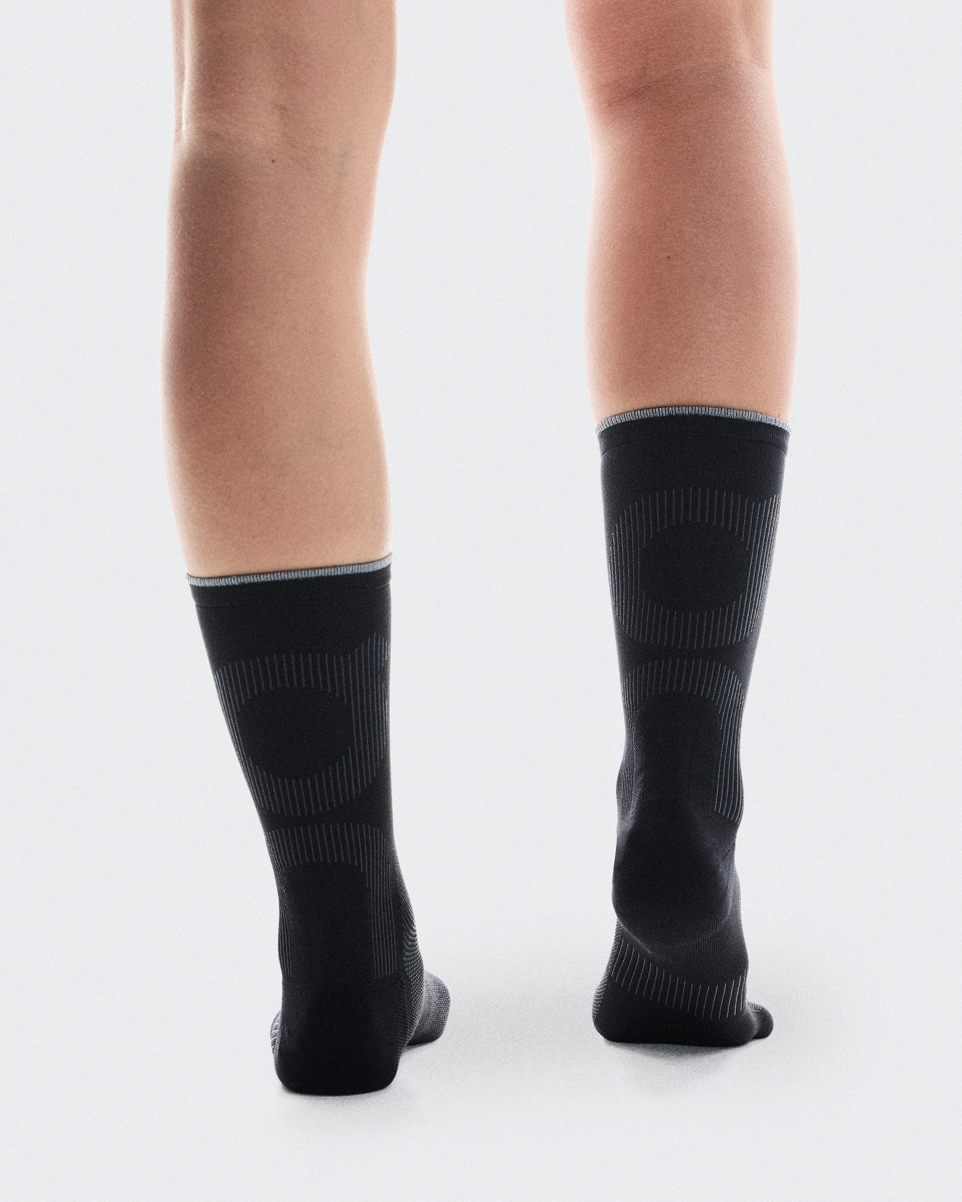 On Elite Run Sock High Black & Magnet Unisexe Chaussettes