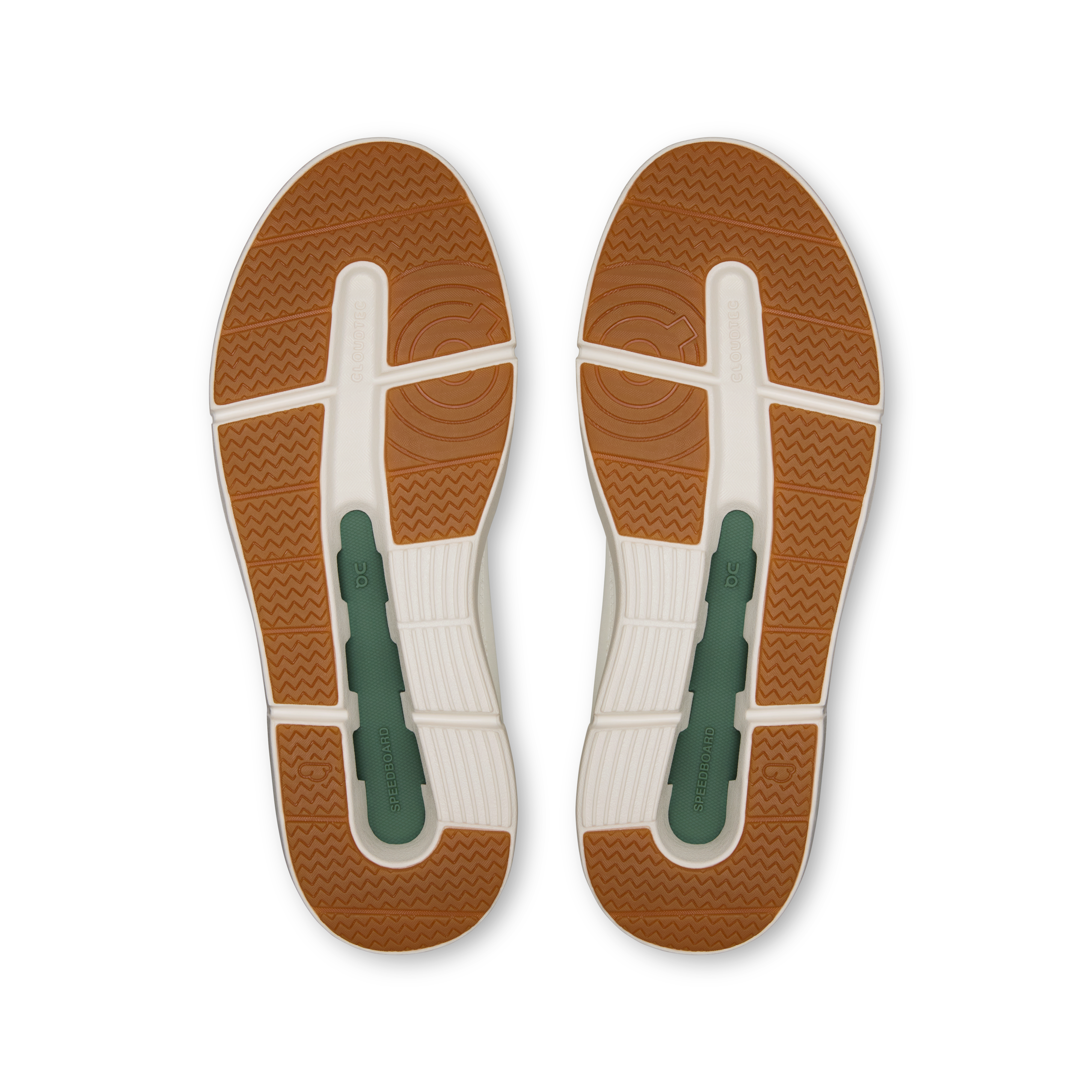 On THE ROGER Centre Court Ivory & Fern Femme Active Life Chaussures