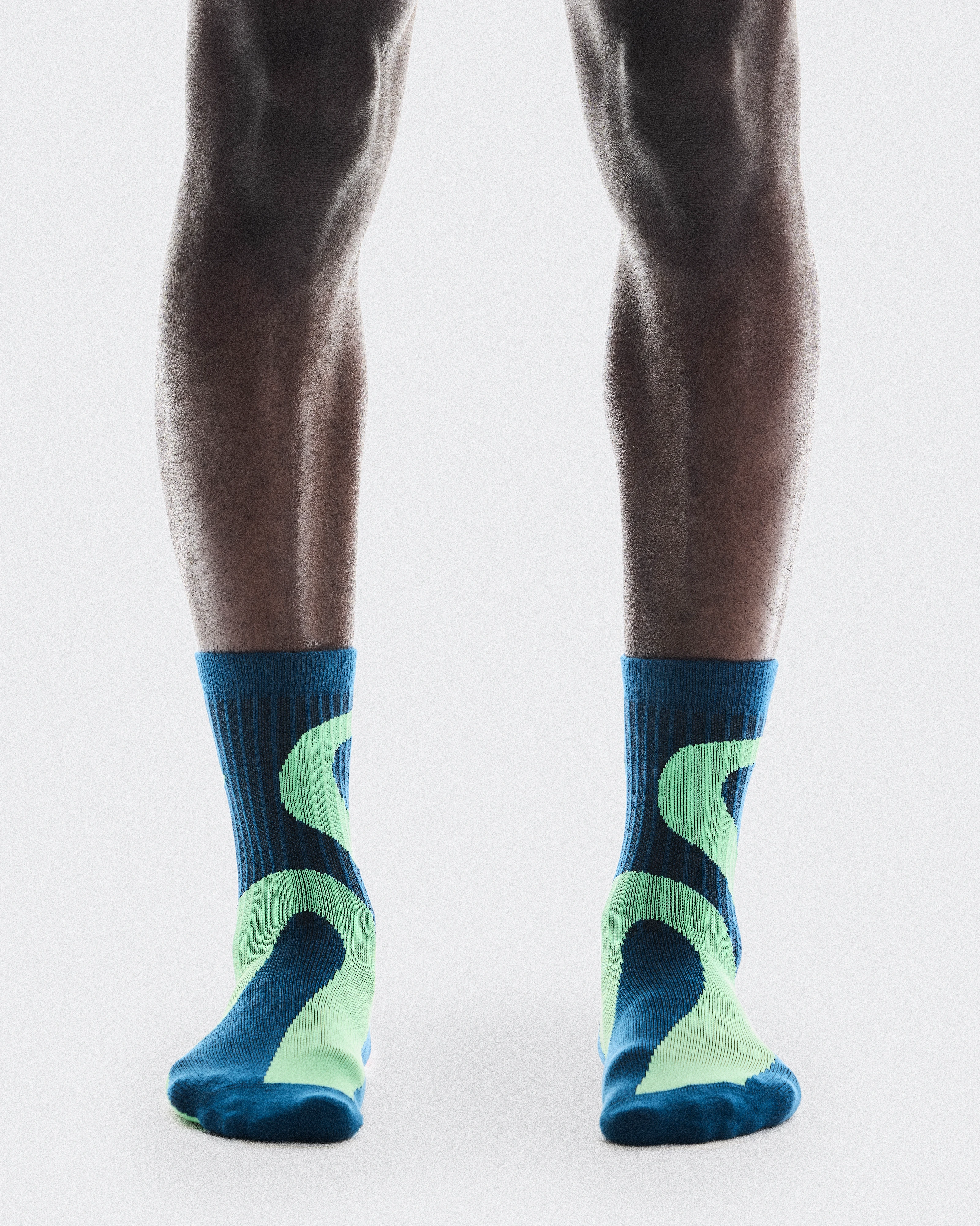 On Liquid Logo Sock High 2P Tempest & Honeydew Unisexe Chaussettes