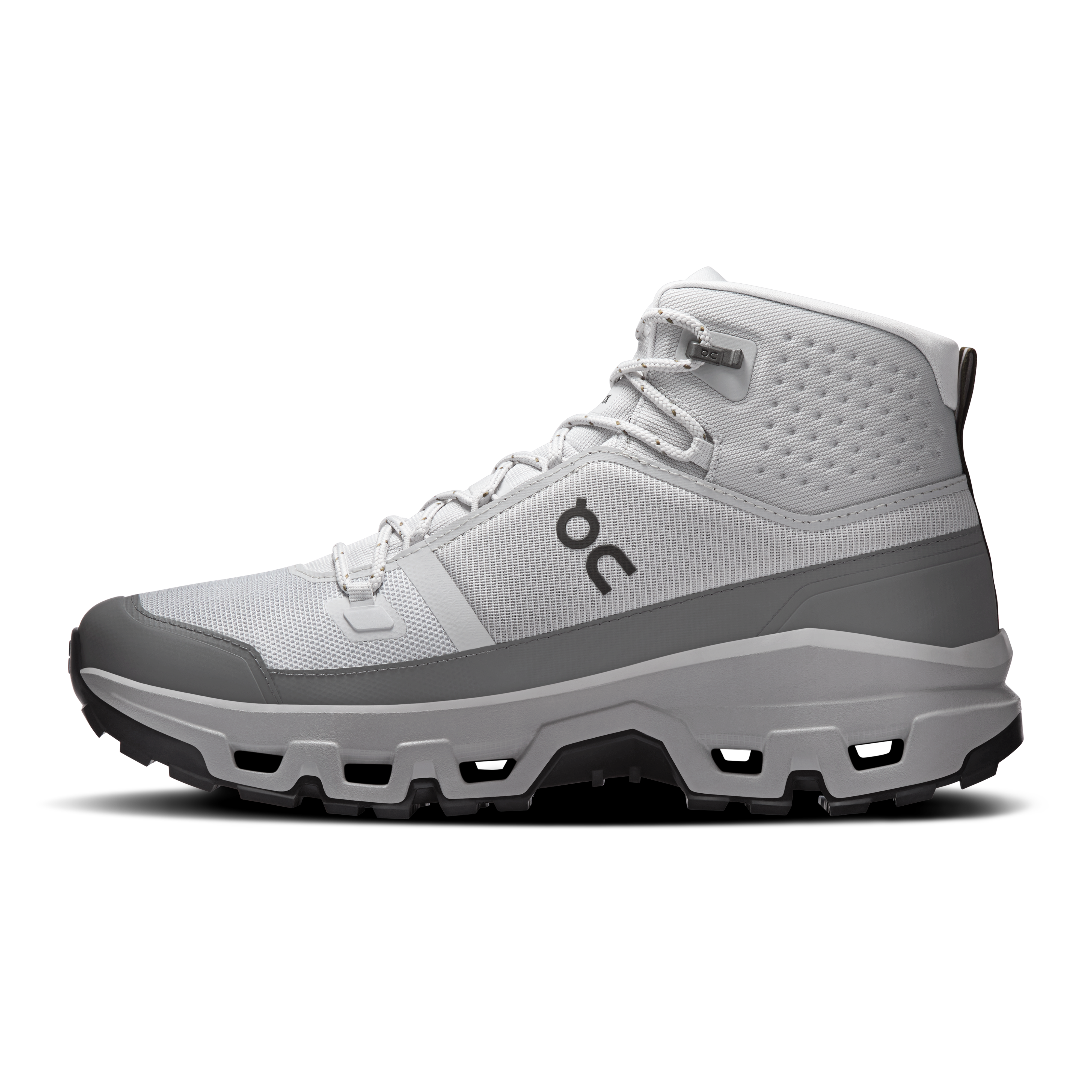 On Cloudrock Mid Waterproof Glacier & Alloy Homme Randonnée Chaussures