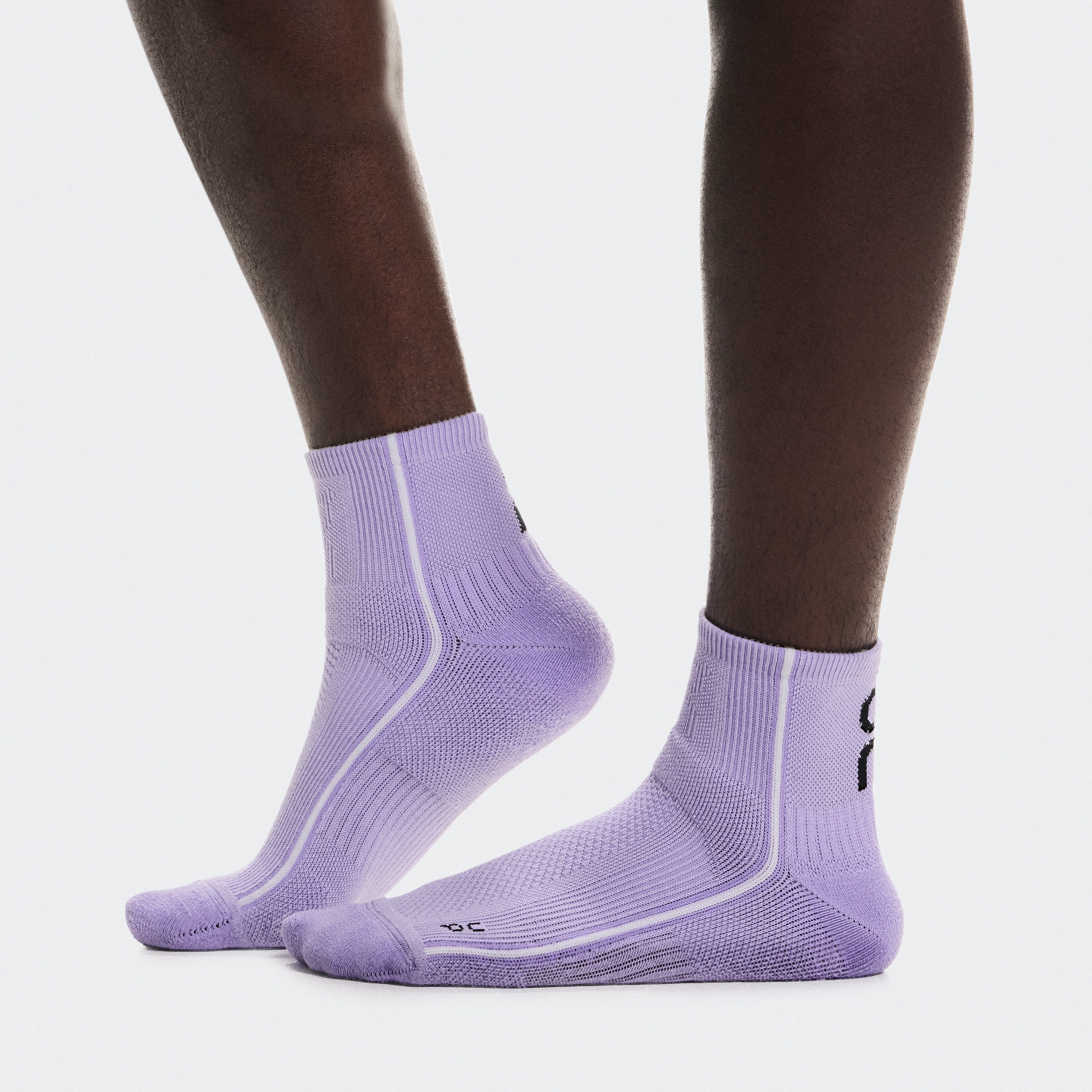 On Court Sock Mid Bloom & Ivory Unisexe – Tennis haute performance, amorti, respirabilité Chaussettes