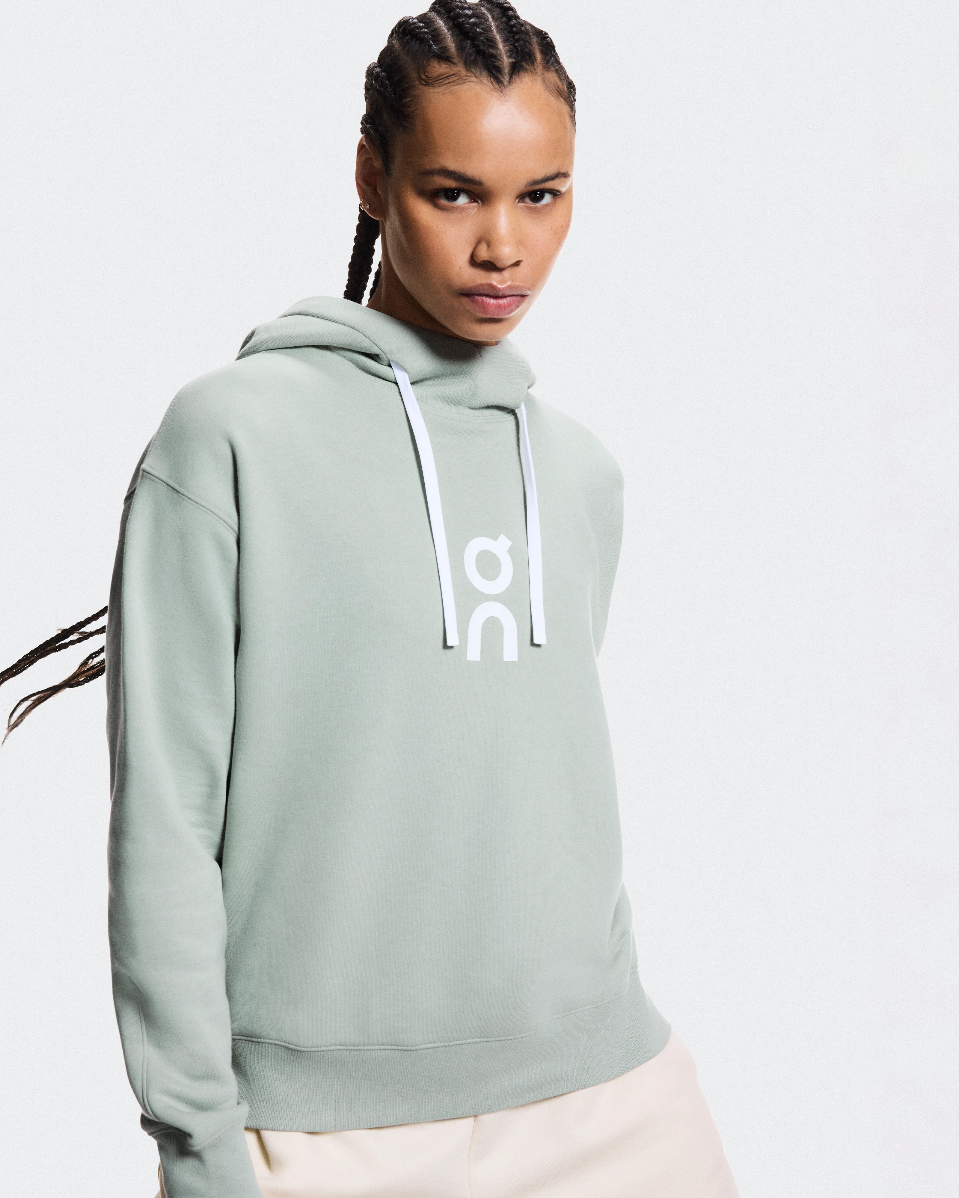 On Club Hoodie Mineral Femme Sweats à capuche et sweats