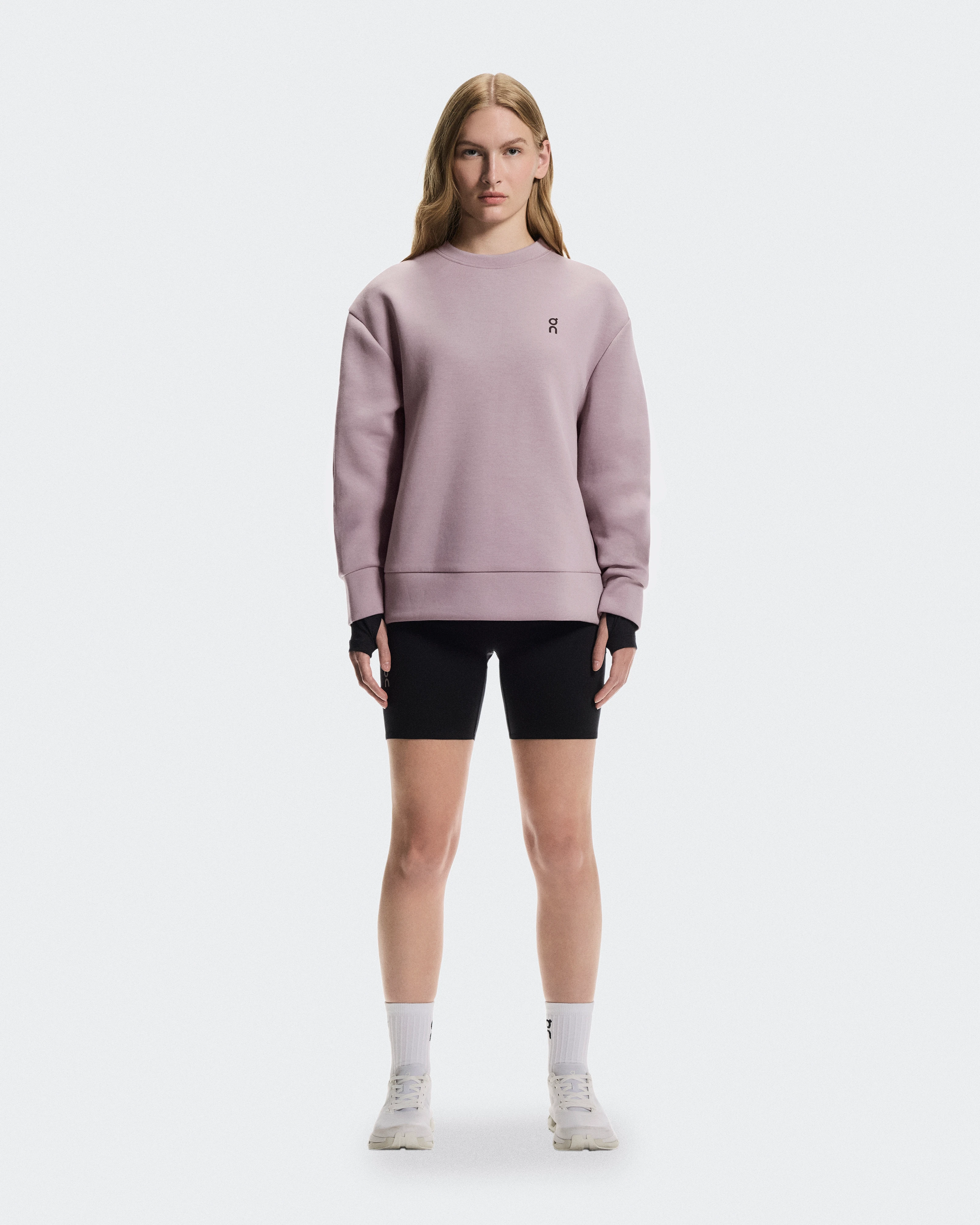 On Focus Tech Crew Heron Femme Sweats à capuche et sweats