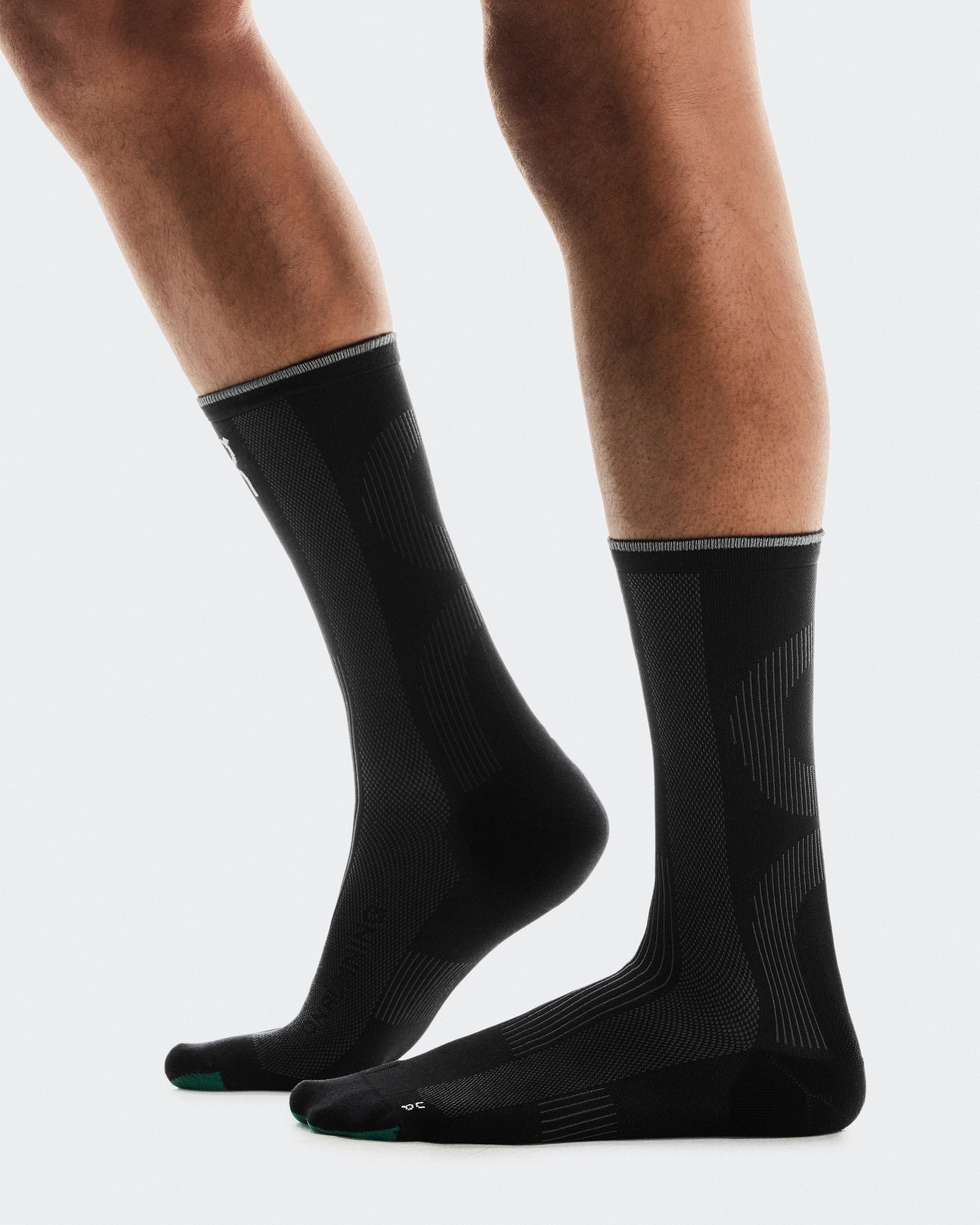 On Elite Run Sock High Black Unisexe Chaussettes