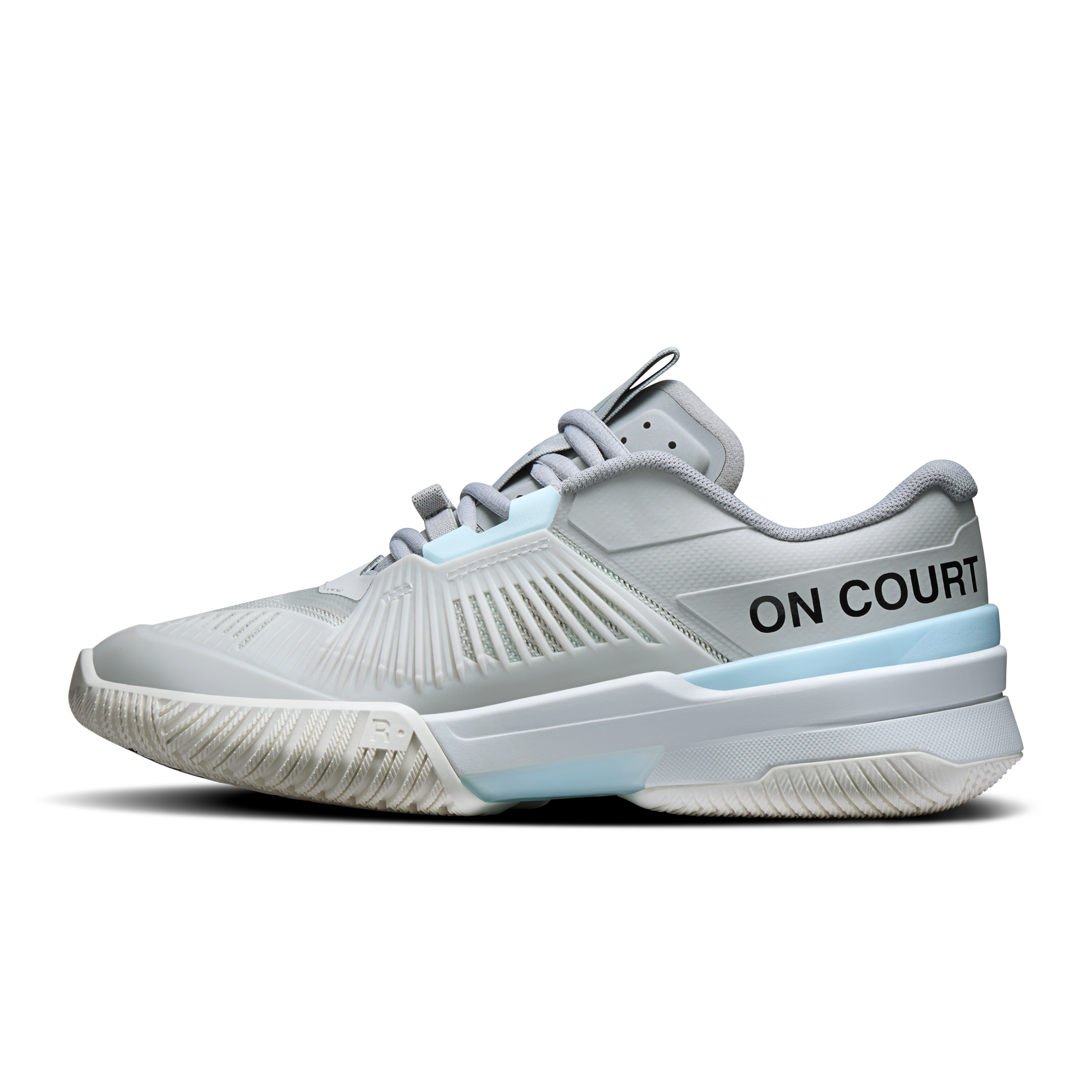 On THE ROGER Pro Fire Silver & White Femme Tennis Chaussures