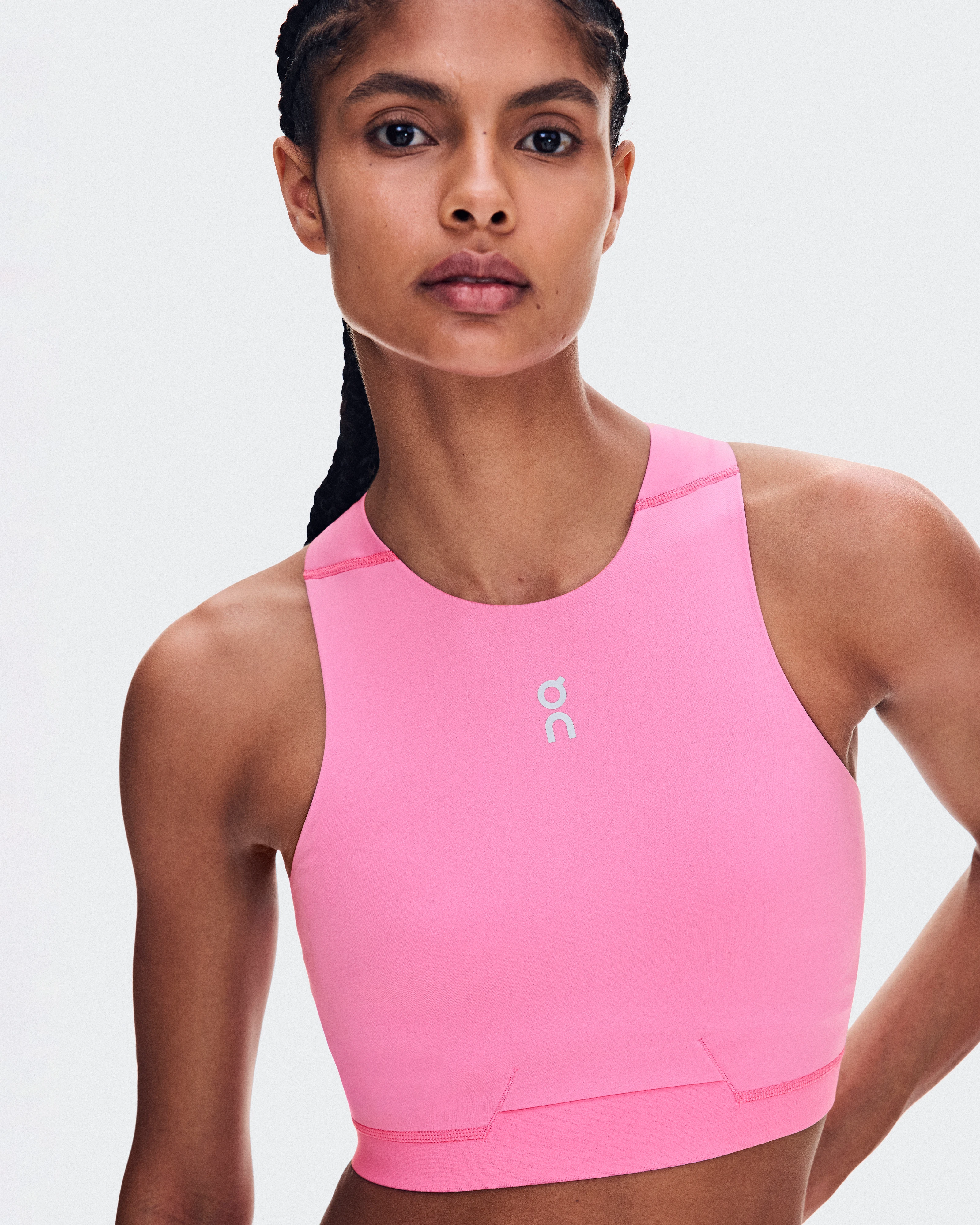 On Train 2-in-1 Crop Bubblegum Femme Hauts et t-shirts
