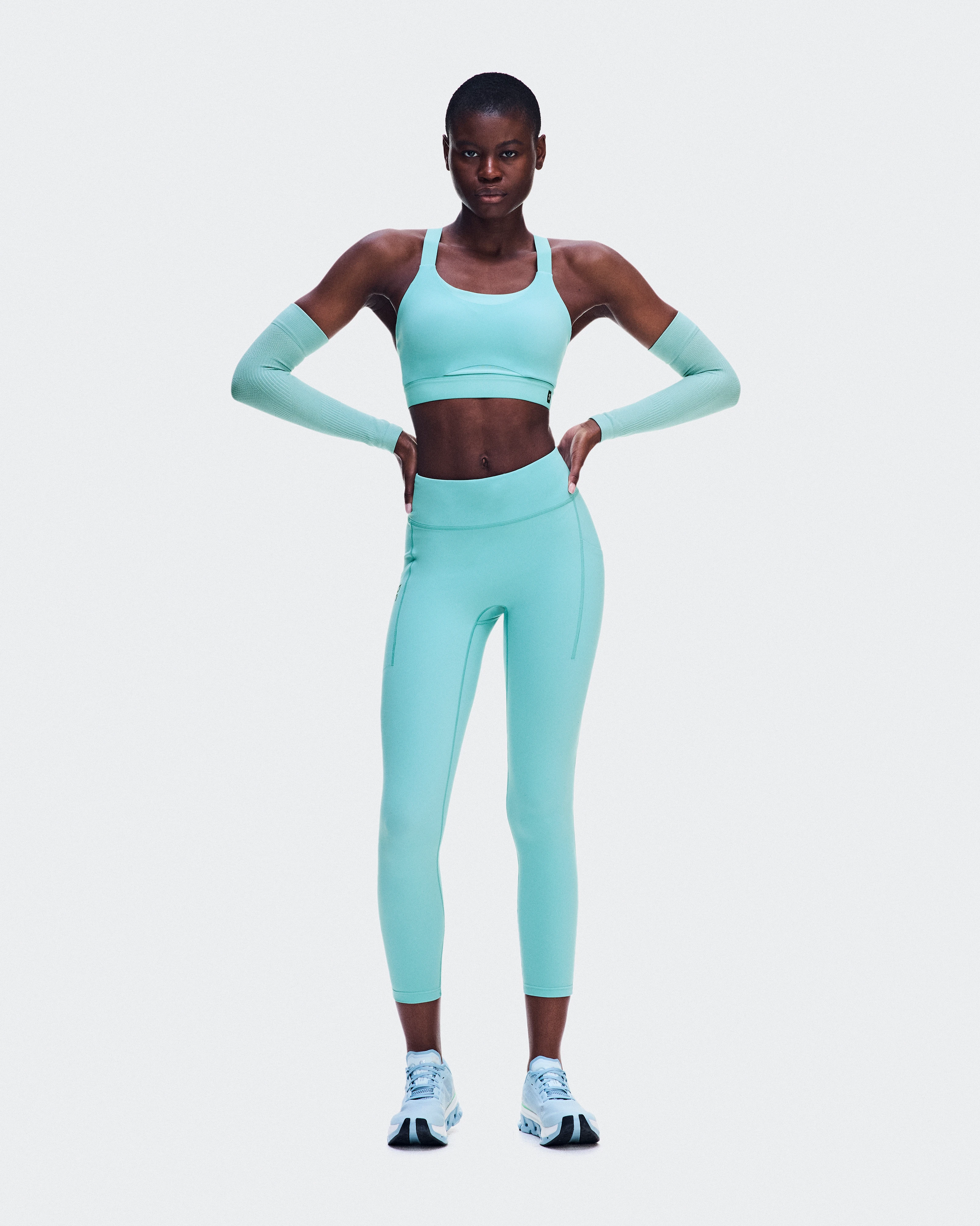 On Performance Bra Aquamarine Femme Brassières