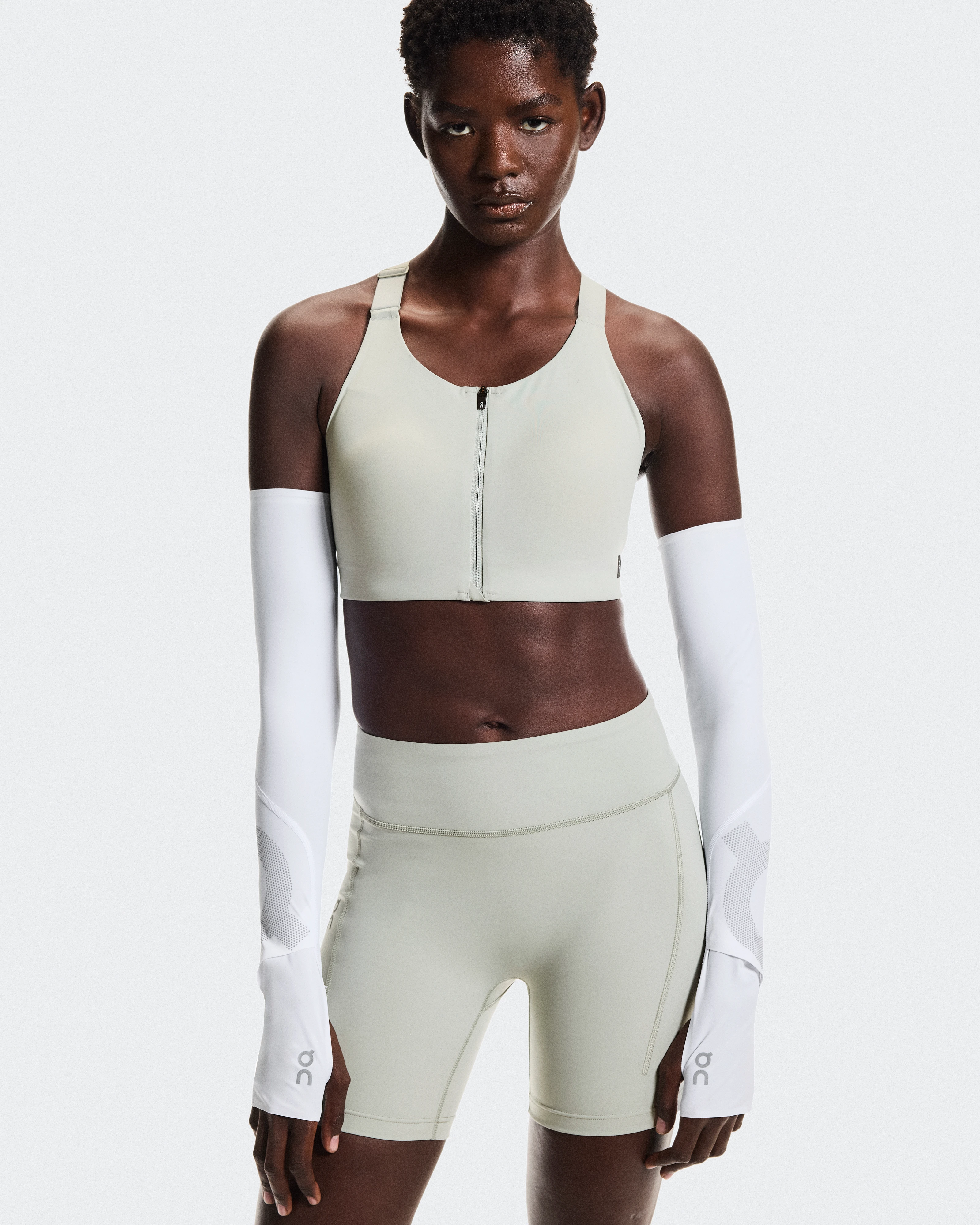 On Solar Arm Sleeves White Unisexe Manches